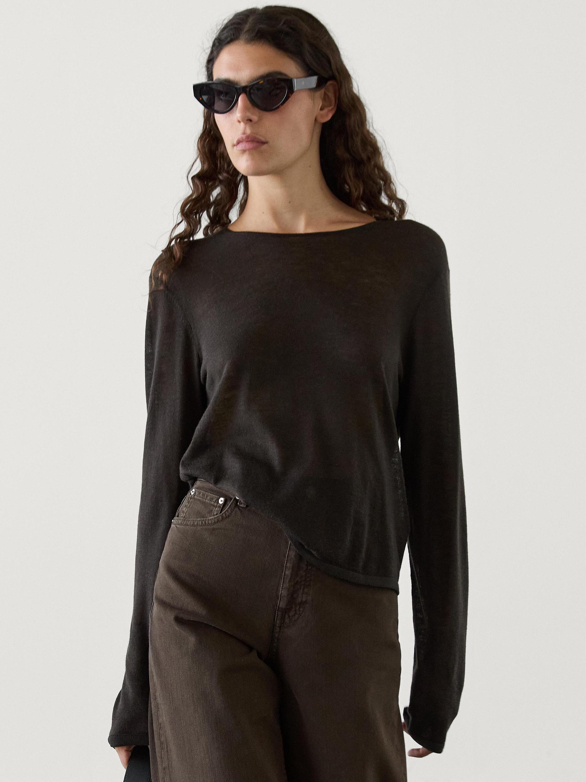 Straight-leg cotton blend jeans Product Image