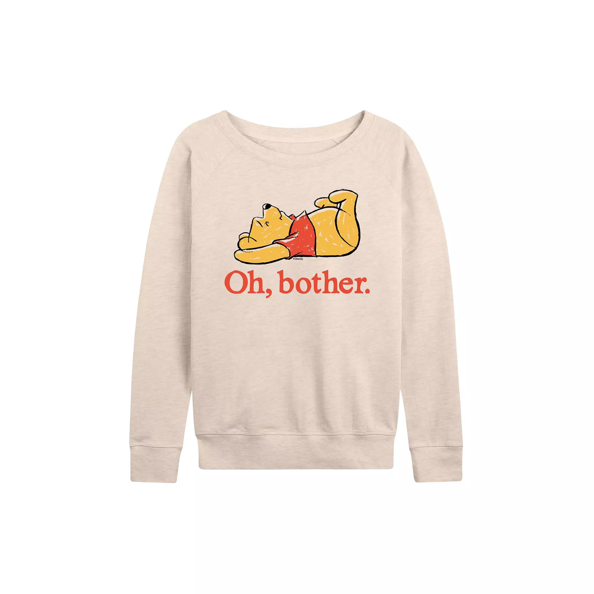Disney's Winnie the Pooh Women's Oh Bother French Terry Long Sleeve Tee, Girl's,  Product Image