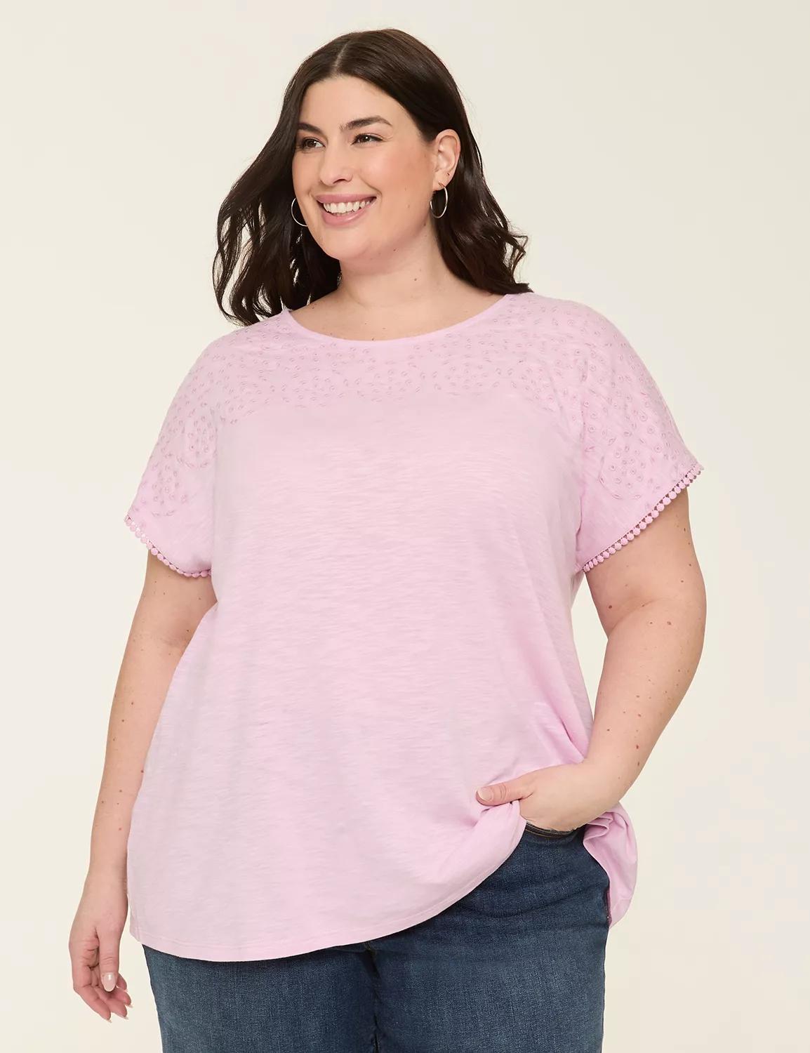 Dolman-Sleeve Eyelet-Detail Top Product Image