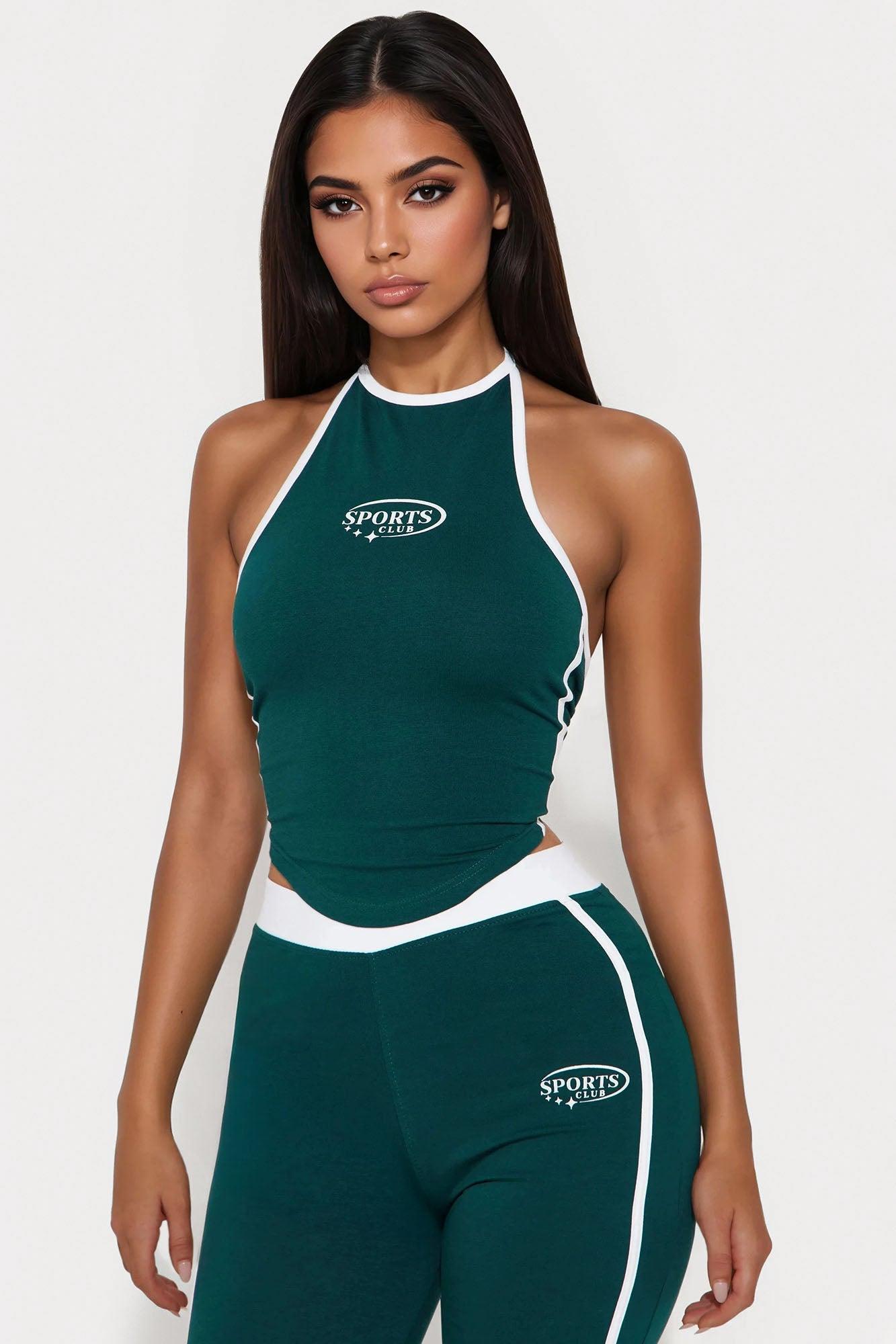 Sports Club Halter Pant Set - Hunter Product Image