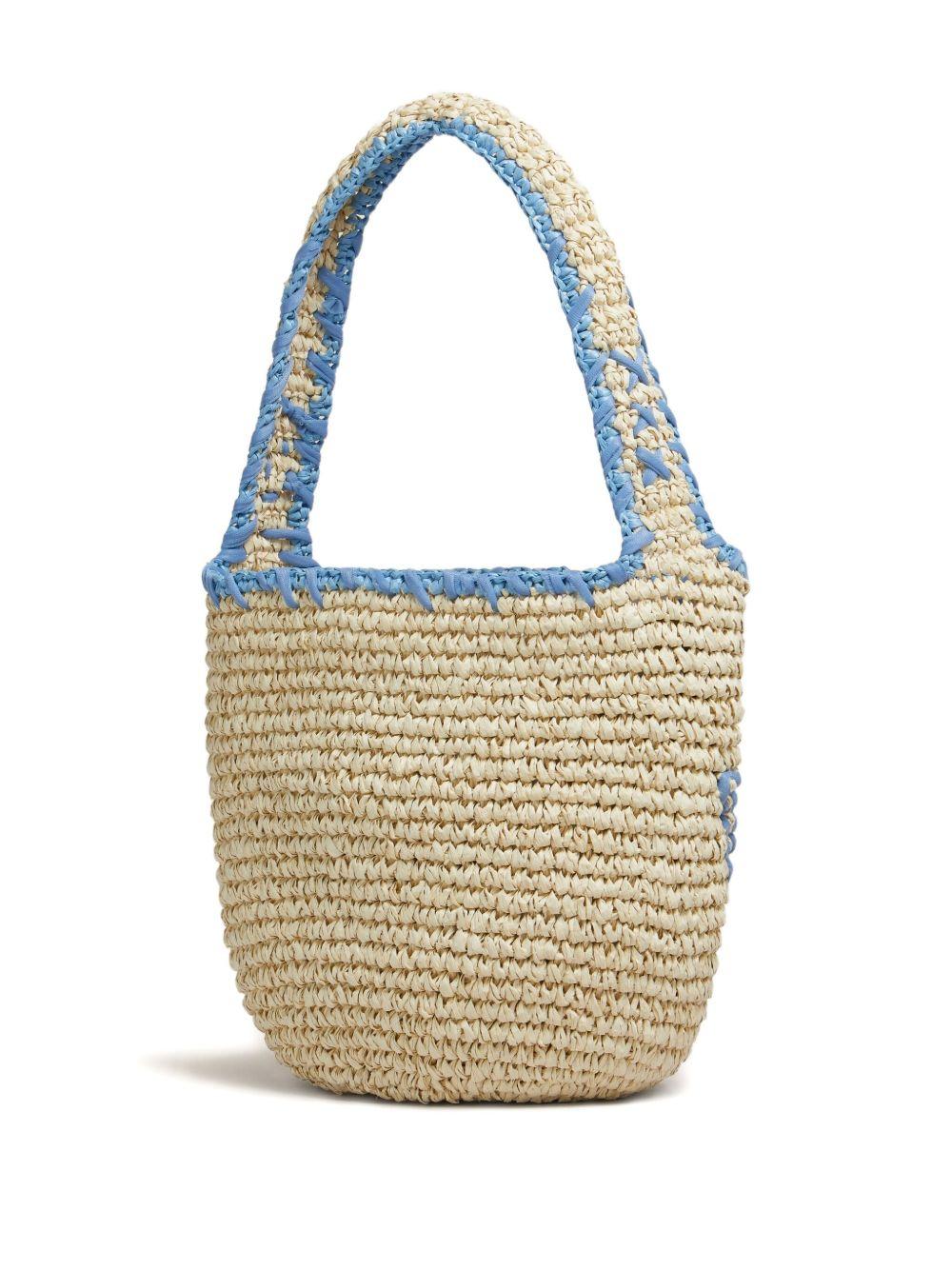 crochet-embroidered shoulder bag Product Image