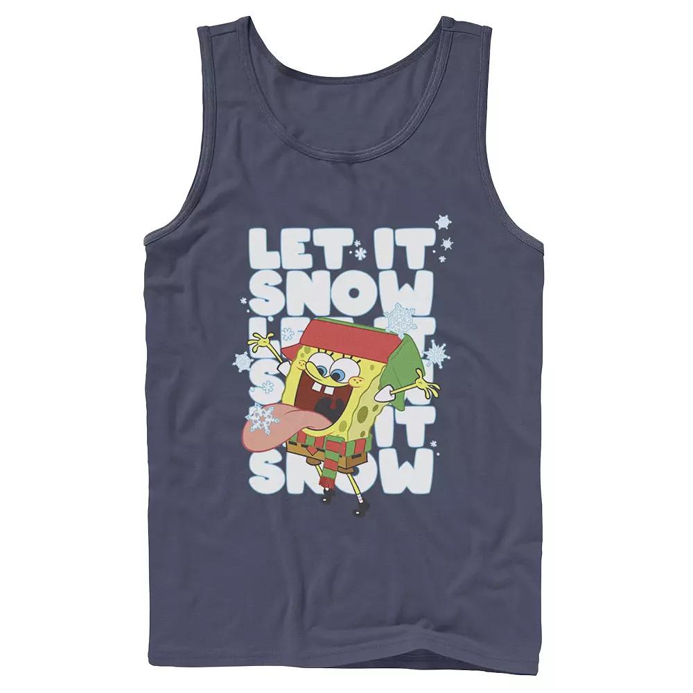 Men's Nickelodeon Spongebob Squarepants Let It Snow Let It Snow Let It Snow Graphic Tank Top,  Product Image