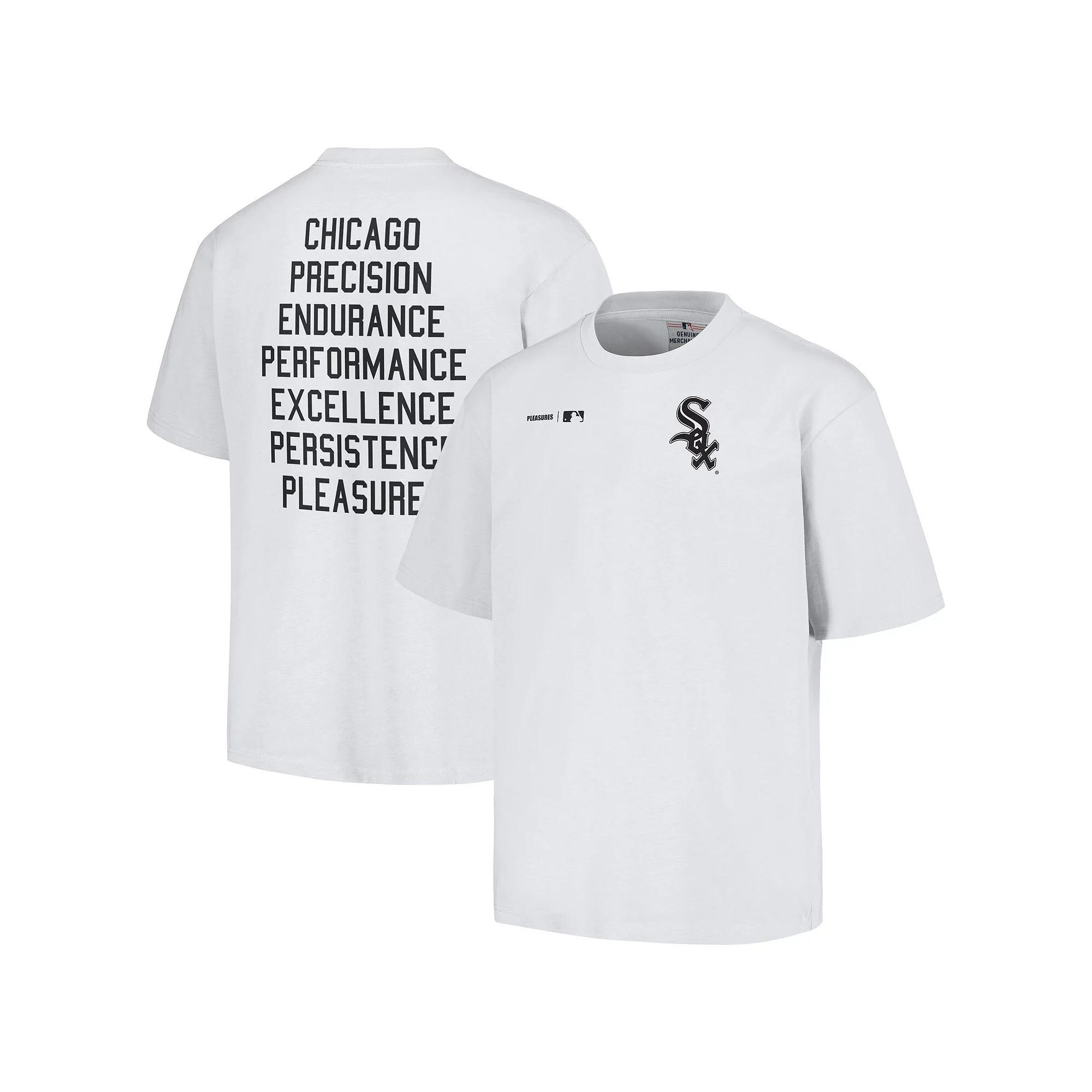 Men's PLEASURES White Chicago White Sox Precision T-Shirt,  Product Image