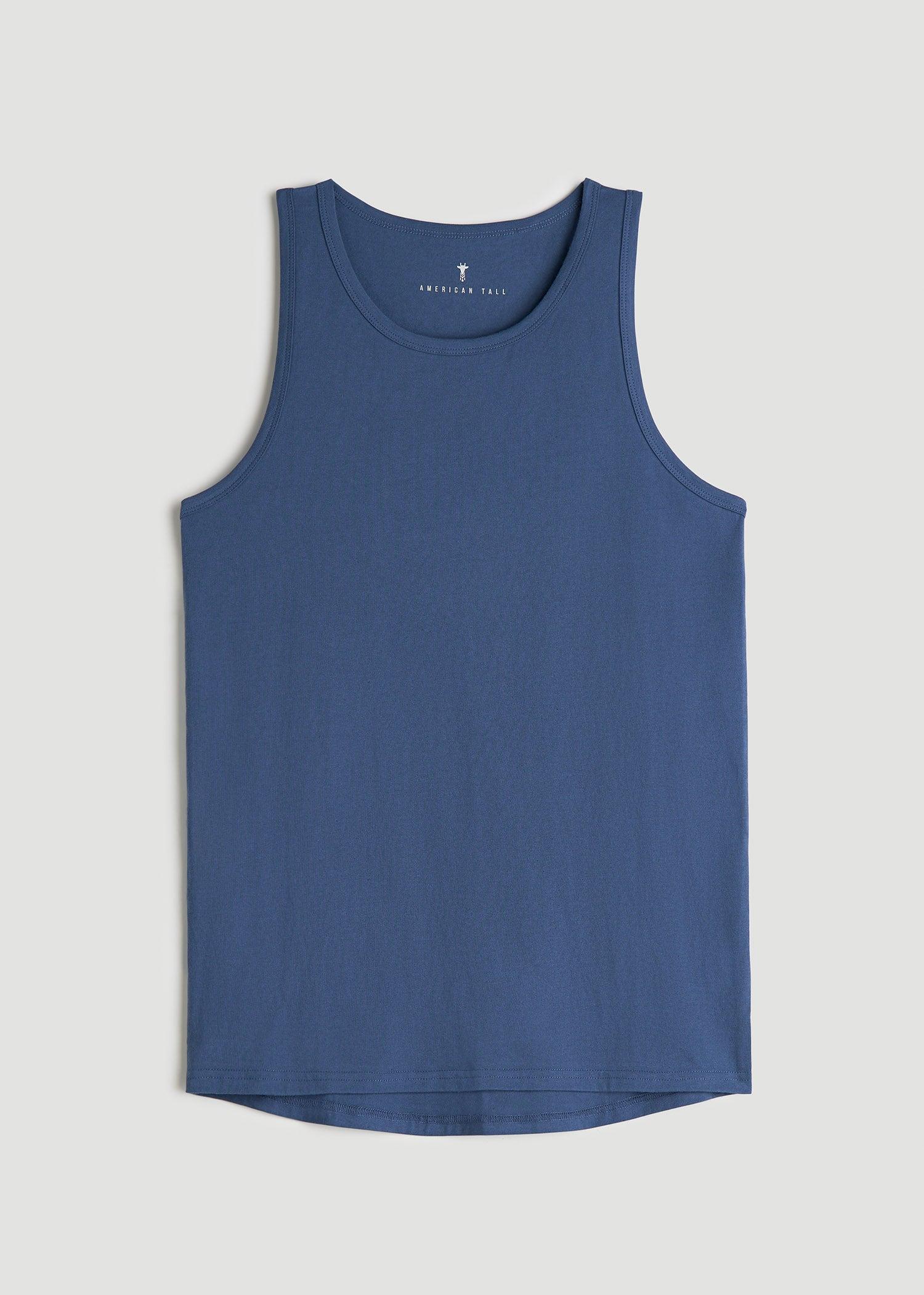 The Essentials: Men's Tall SLIM-FIT Beach Tank Top in Black Male Product Image