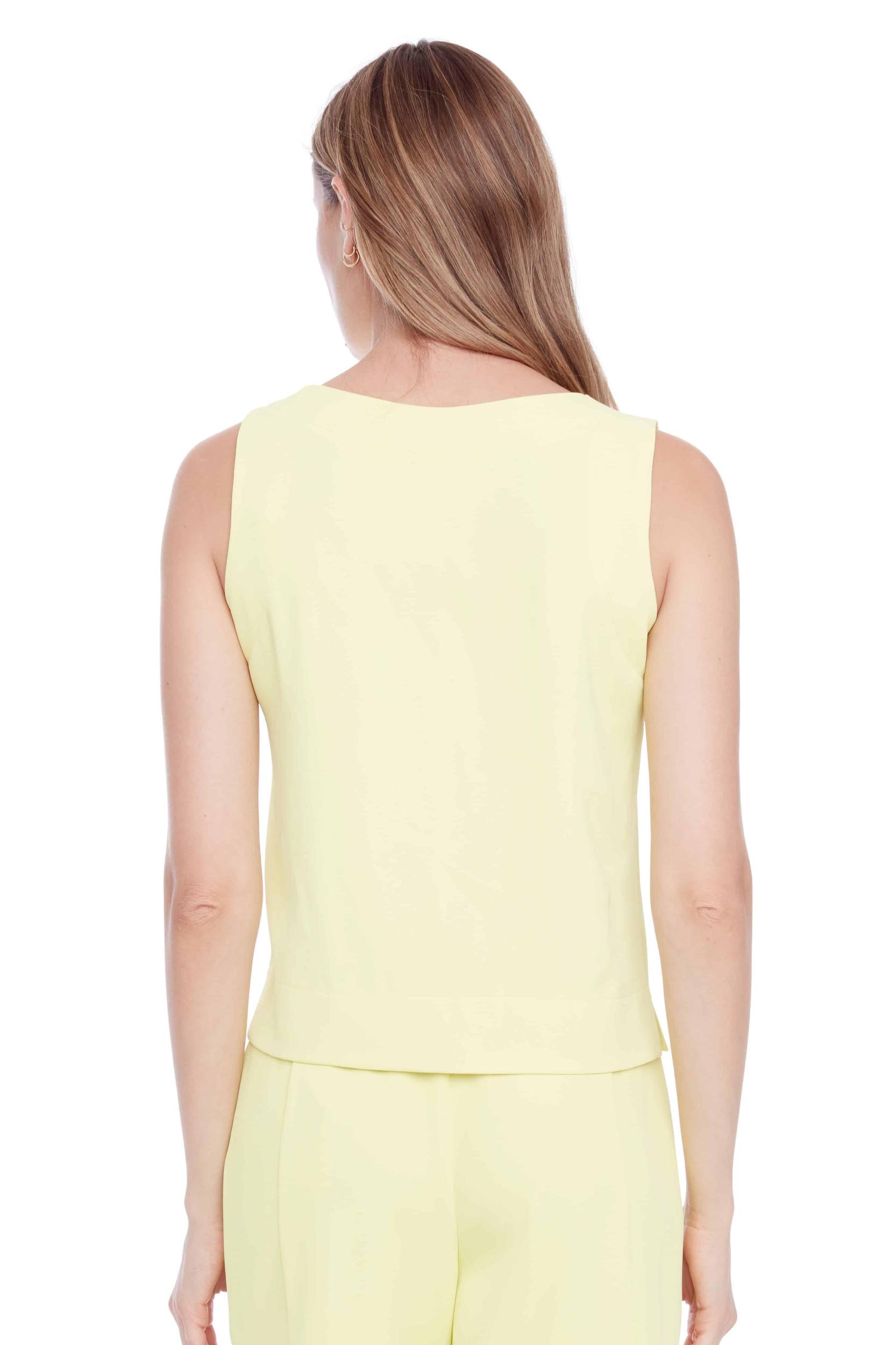 gianna solid vegan silk tank - Lime Product Image