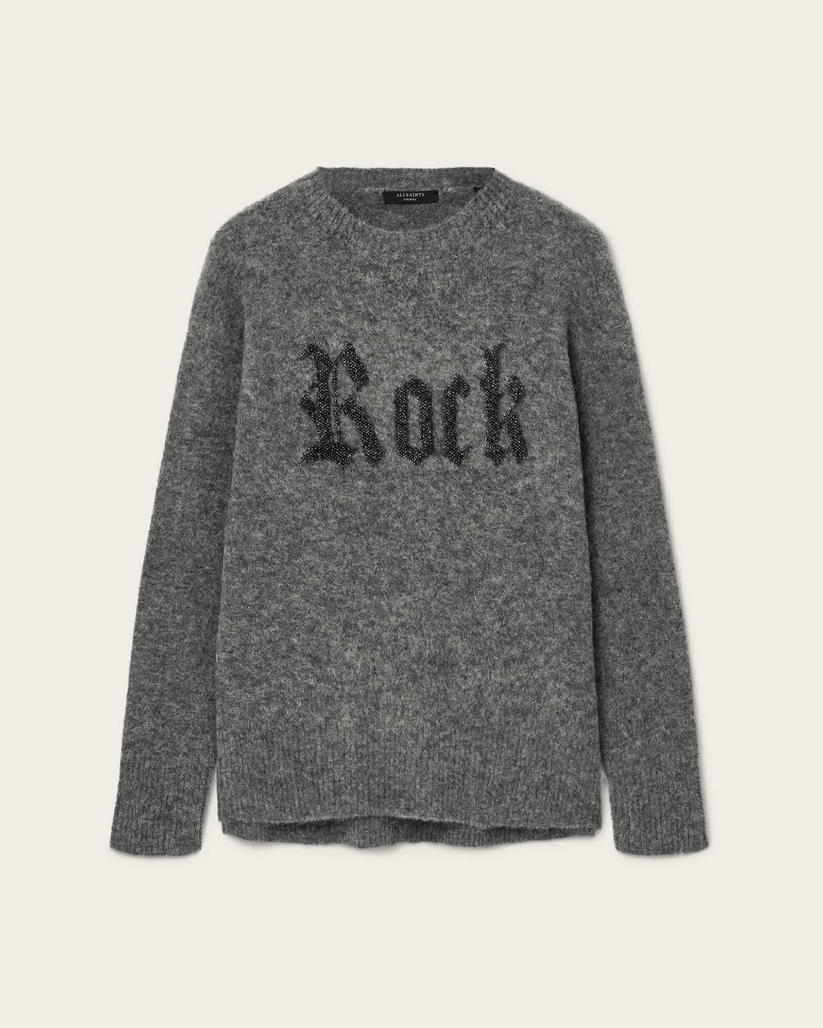 Rock Wool Sweater METALLIC/CHARCOAL | ALLSAINTS US Product Image