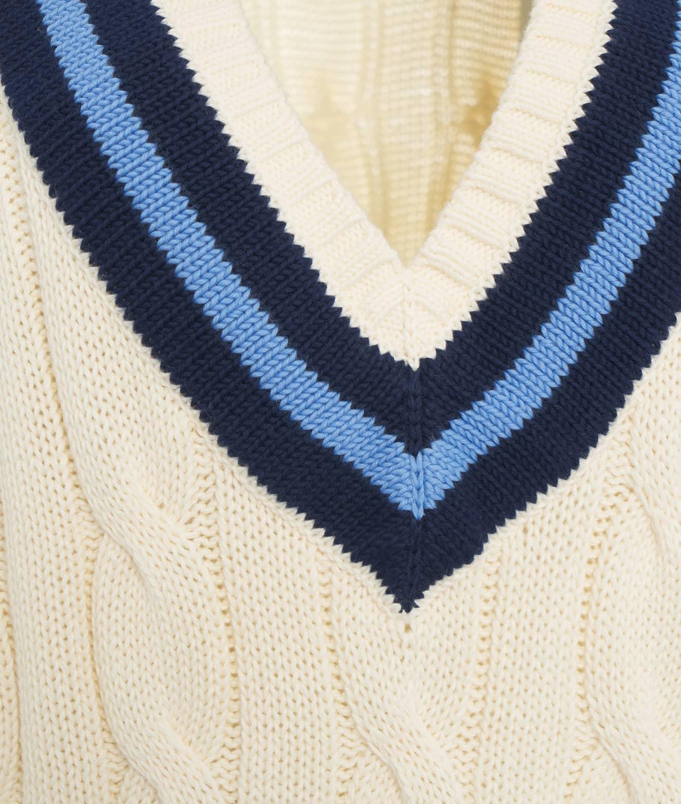 Knit sweater with V-neck Product Image