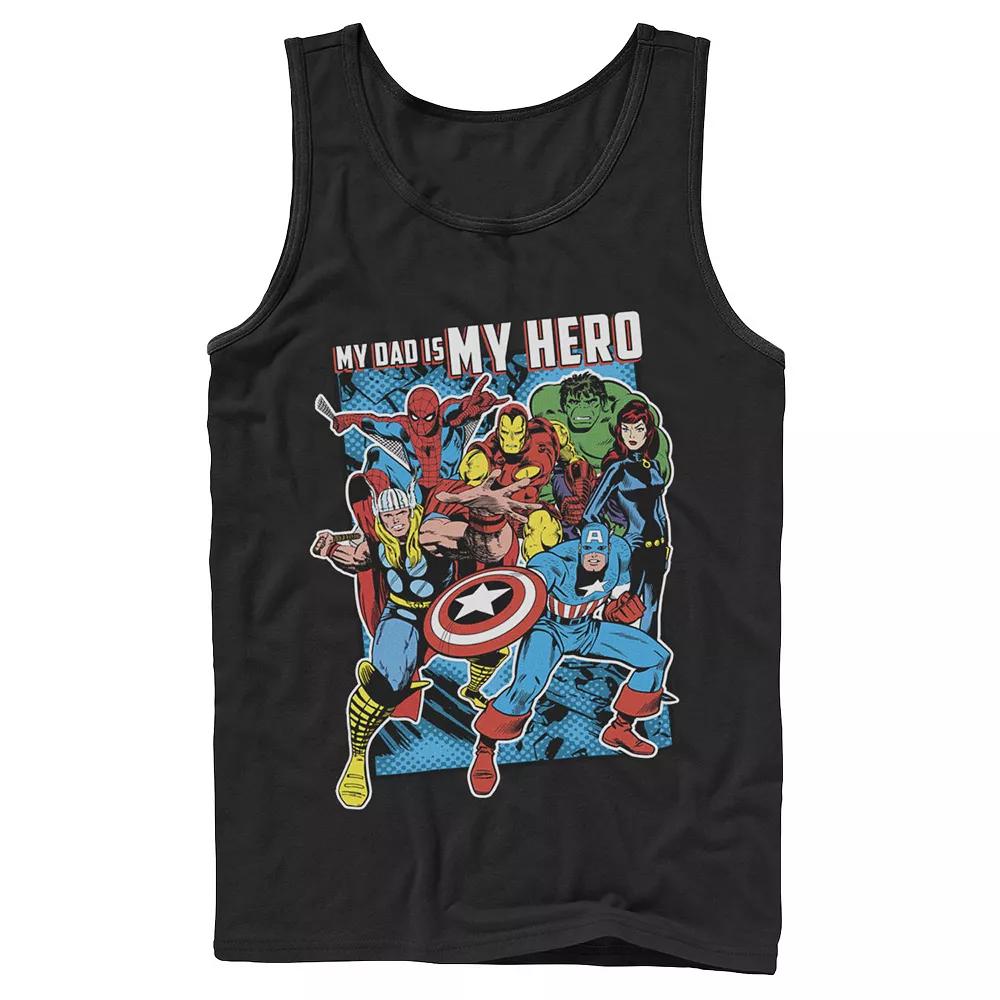 Men's Marvel Heroes My Dad My Hero Father's Day Tank Top,  Product Image