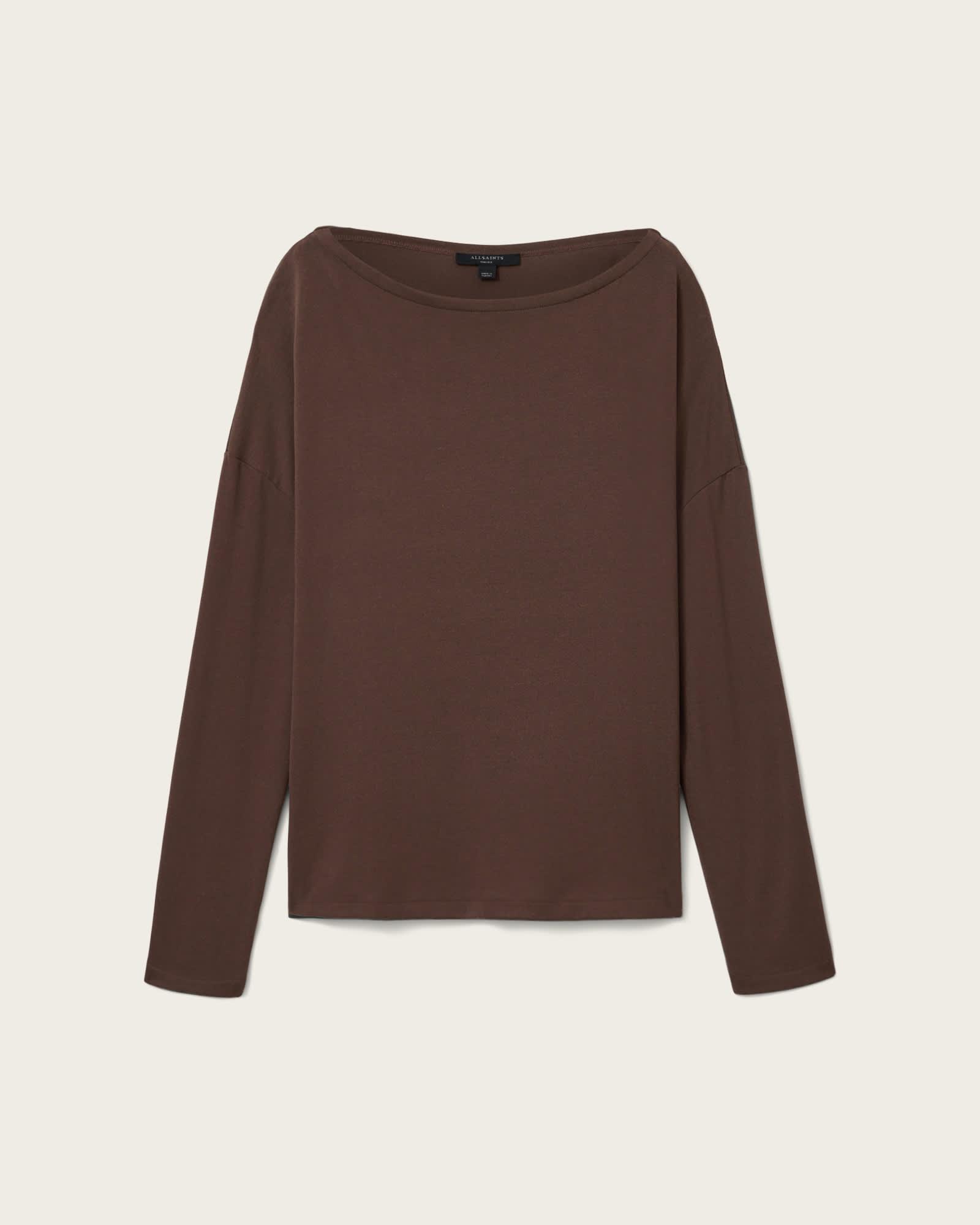 Rita Relaxed Fit T-Shirt Bitter Brown | ALLSAINTS US Product Image