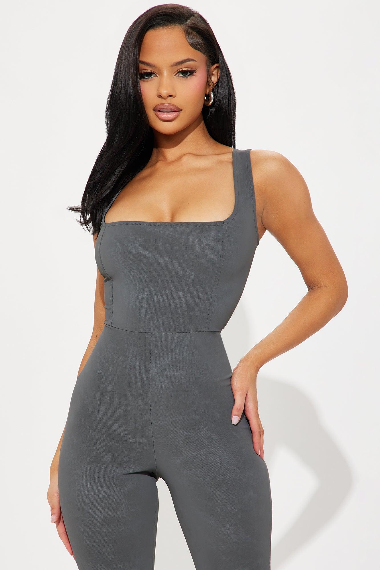 Say It Out Loud Jumpsuit - Grey Product Image