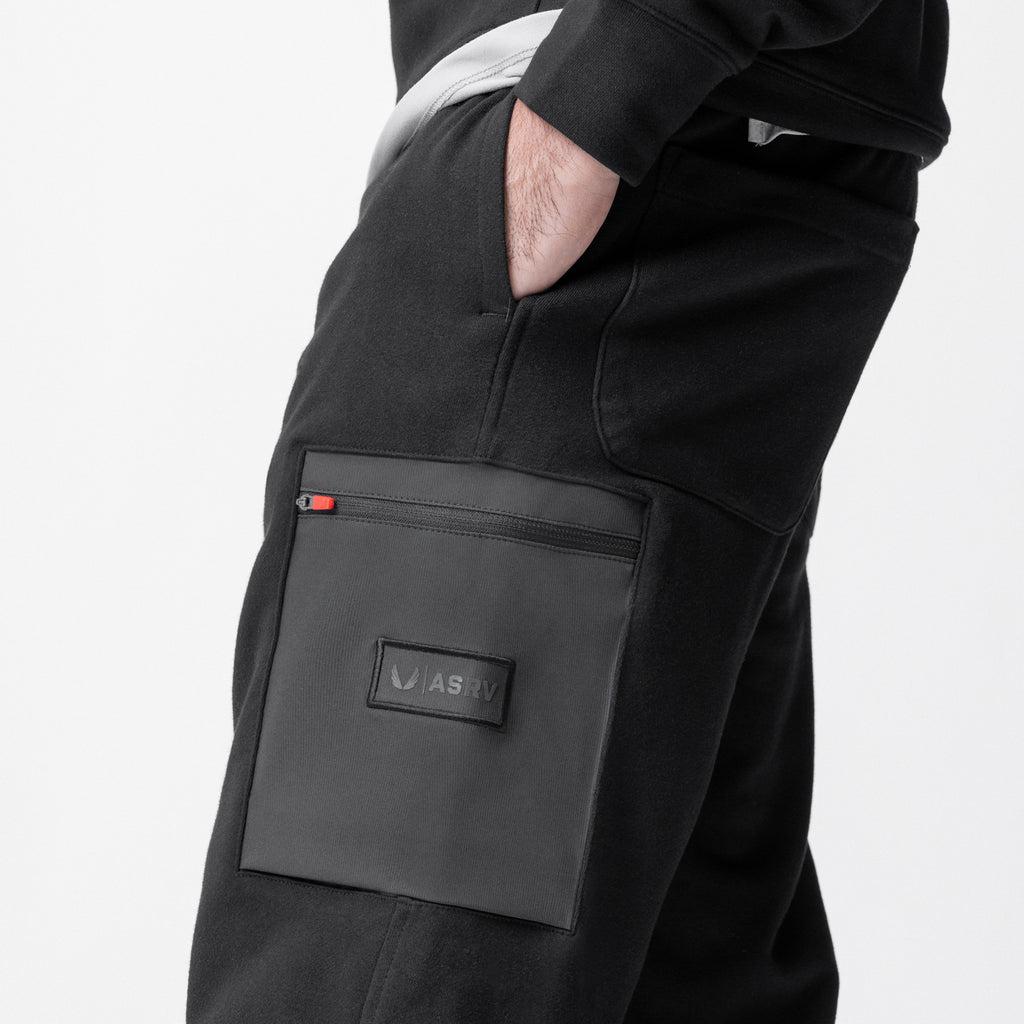 0736. Tech-Terry™ Cinch Cargo Jogger - Black Product Image