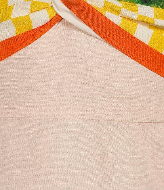 Antonio Melani Kacey Fruit Printed Linen V-Neck Sleeveless A-Line Dress Product Image