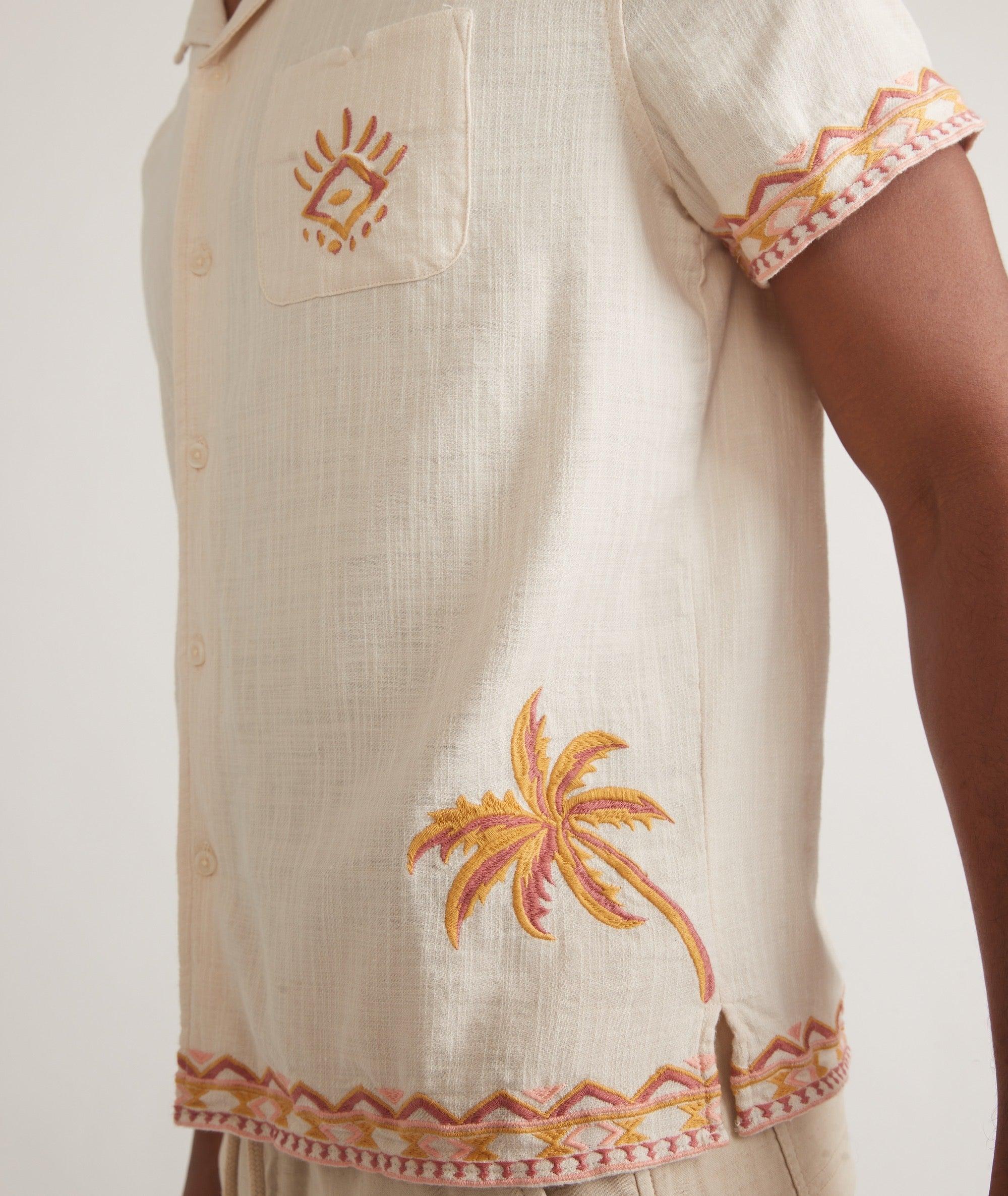 Stretch Selvage Embroidered Resort Shirt Product Image