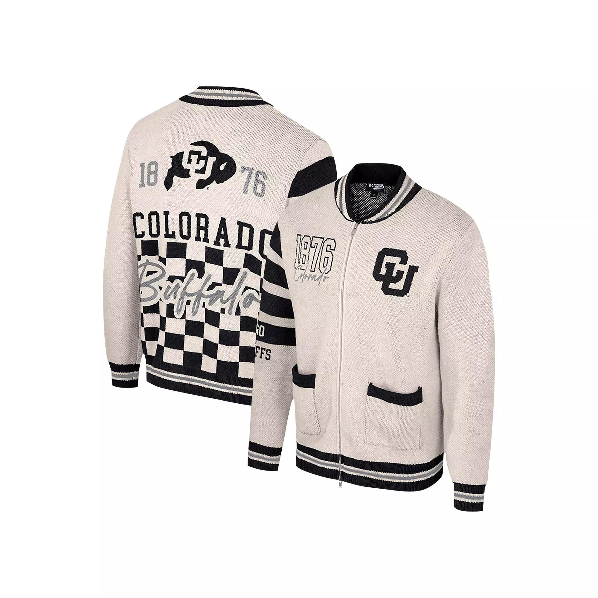 Women's Colosseum Cream Colorado Buffaloes Jacquard Full-Zip Sweater,  Product Image