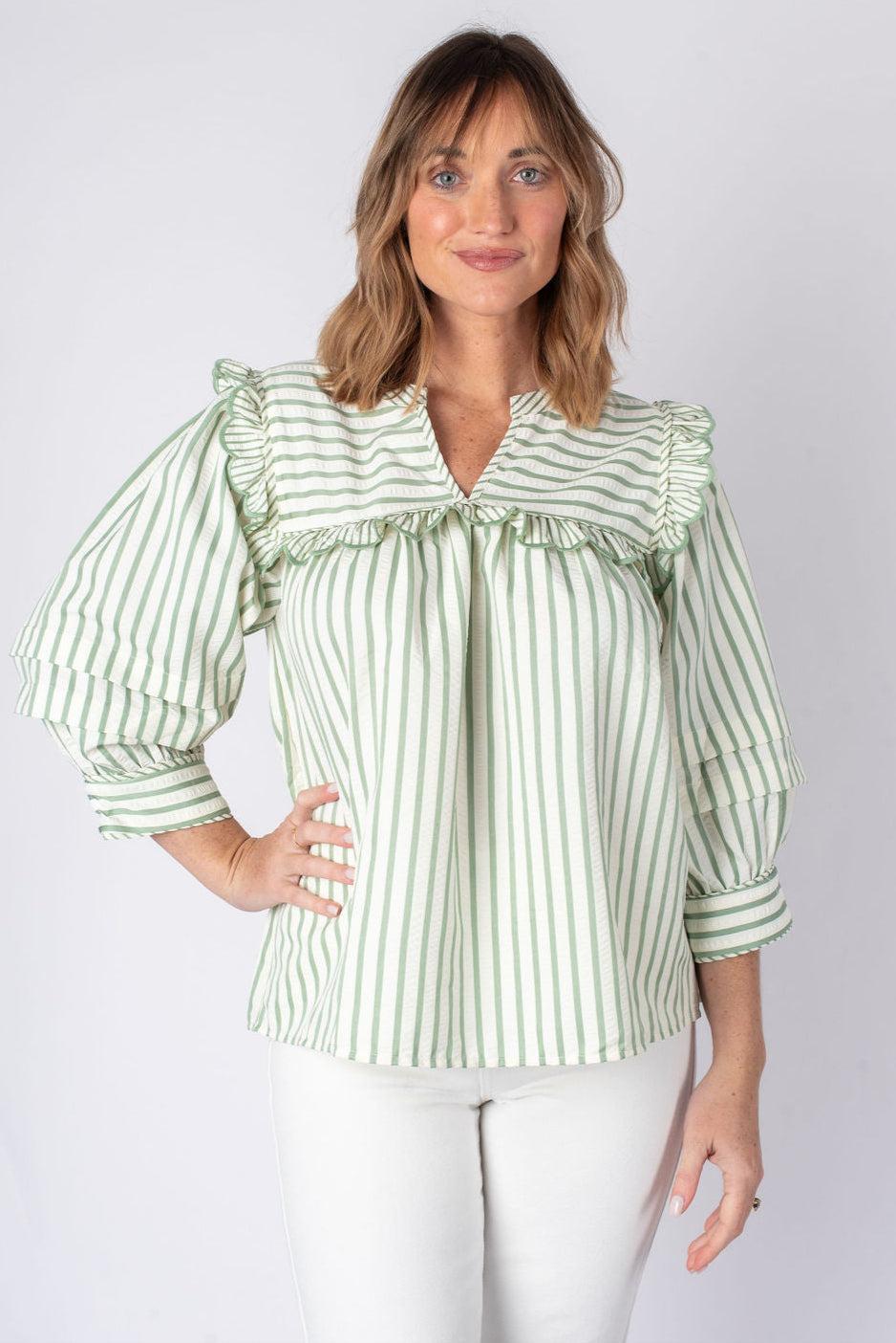 Lily Striped Long Sleeve Top Product Image