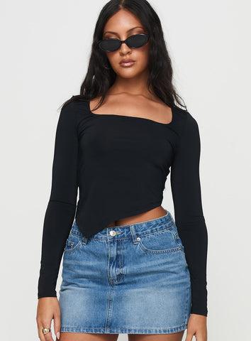 Inca Long Sleeve Top Black Product Image