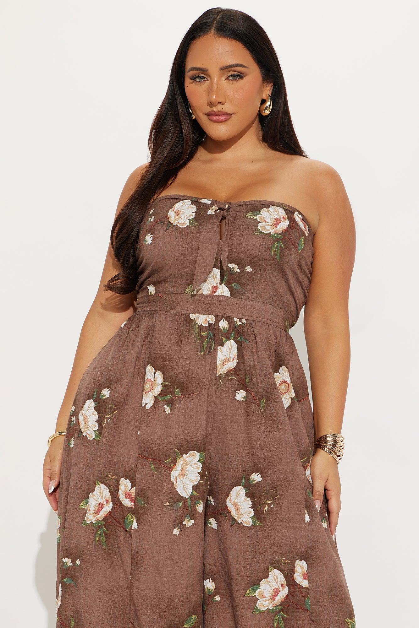 Scarlet Wide Leg Jumpsuit - Brown/combo Product Image