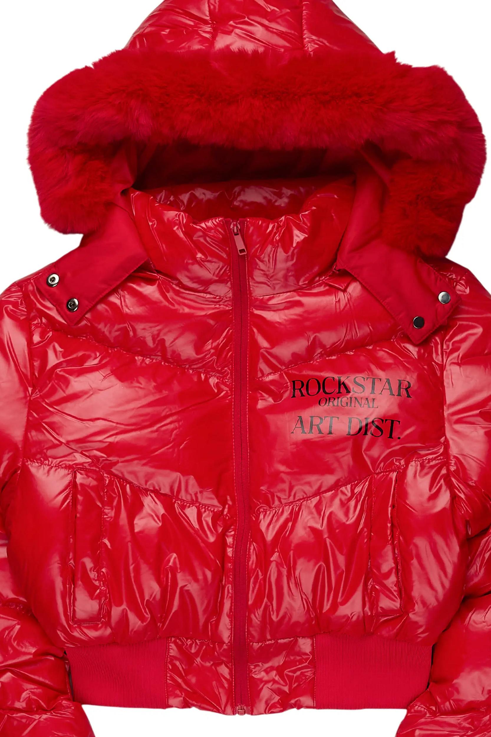 Destina Red Puffer Jacket Female Product Image