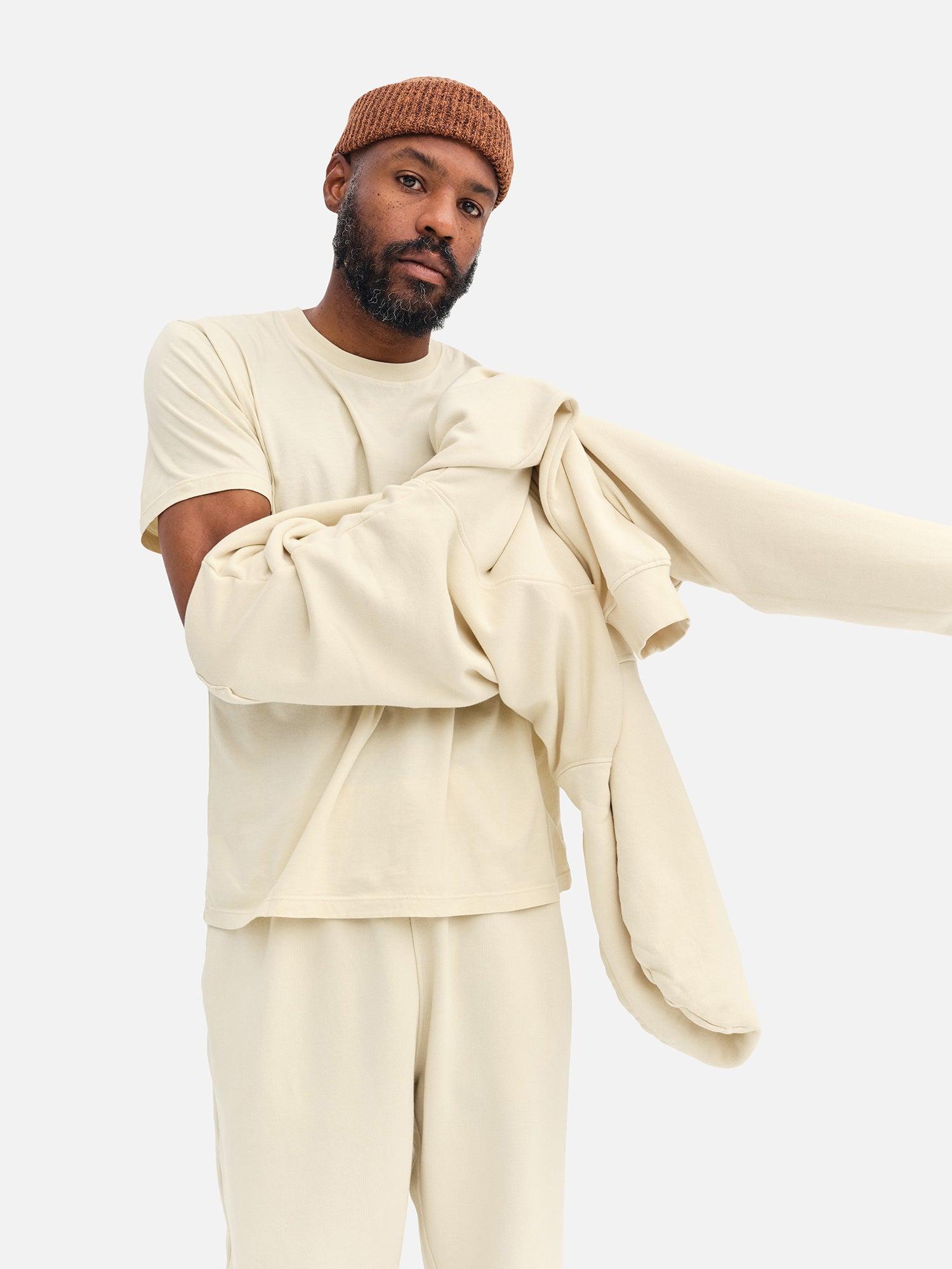 Men's Organic Fleece Hoodie Male Product Image