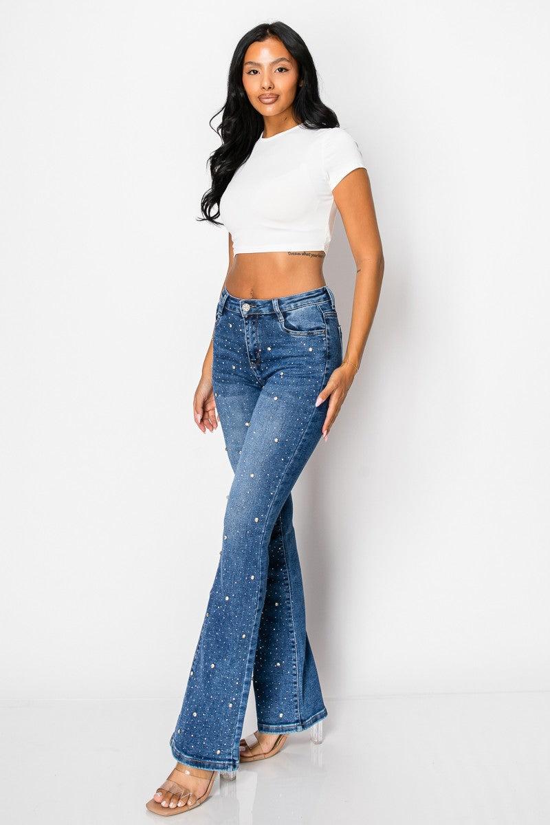 Embellished Bootcut Jeans Product Image