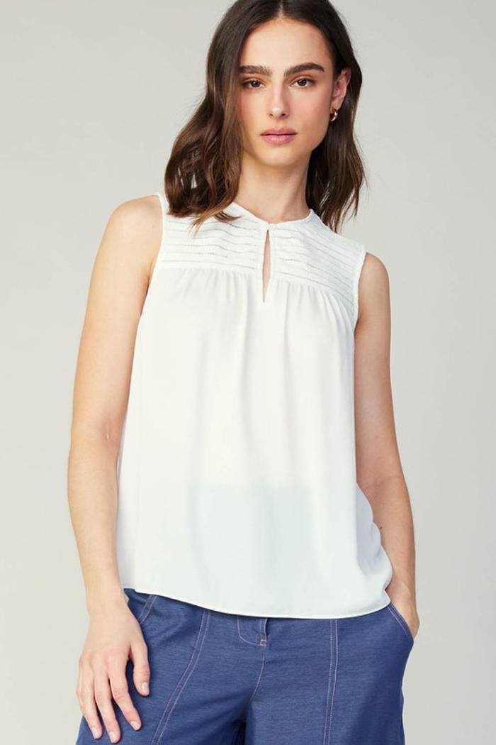 Slvless Split Neck Top Product Image