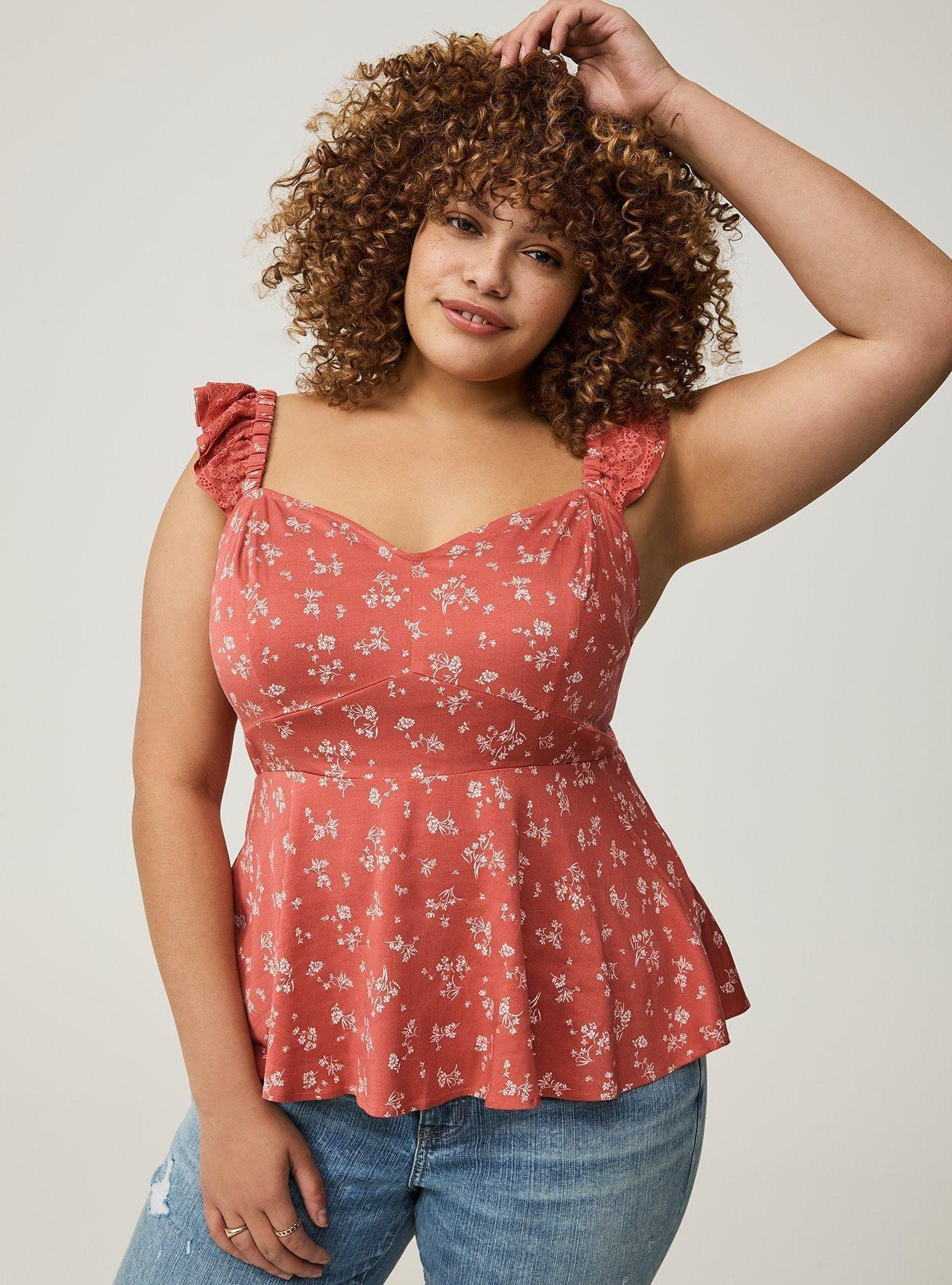 Challis Peplum Corset Top Product Image