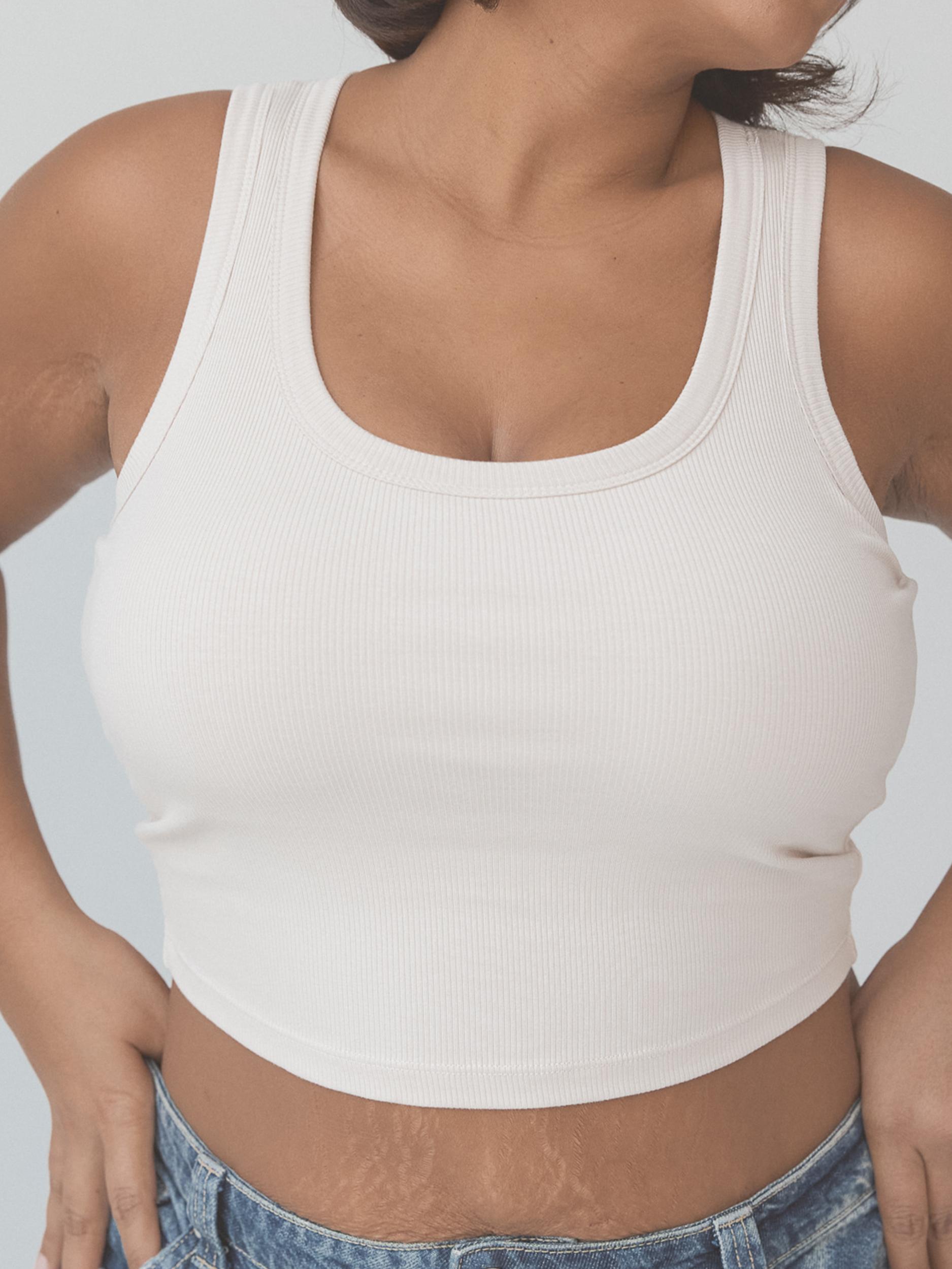 Bamboo Scoop Neck Brami Tank (Crop) Product Image