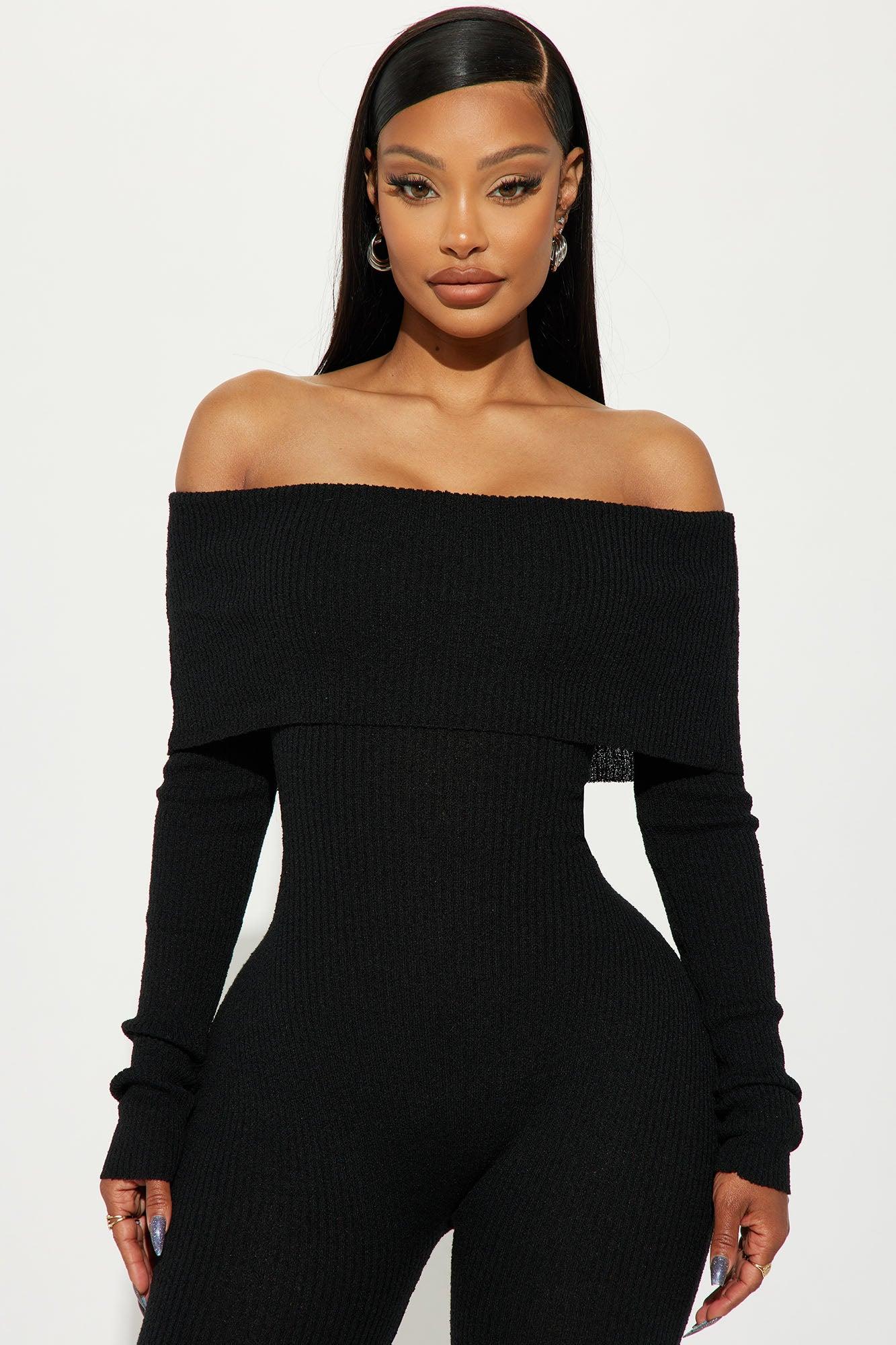 Always Loyal Sweater Jumpsuit - Black Female Product Image