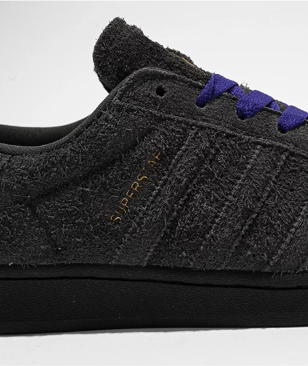 adidas Superstar ADV Carbon & Purple Skate Shoes Product Image