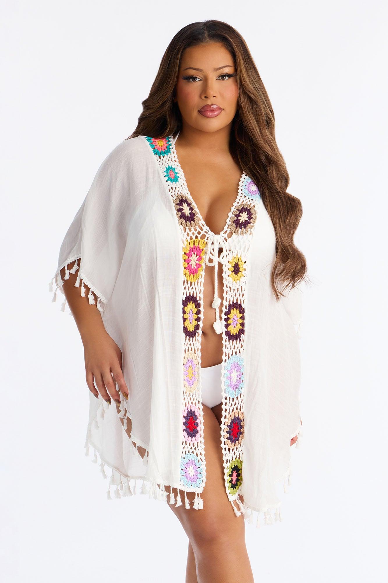 Closer To You Coverup - White/combo Female Product Image