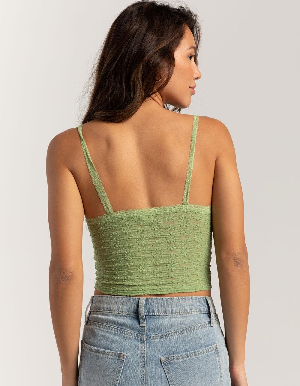 FULL TILT Womens Lace Cami - GREEN Product Image