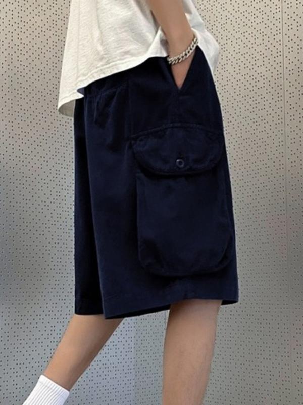 Men's Retro Big Pocket Casual Shorts Product Image