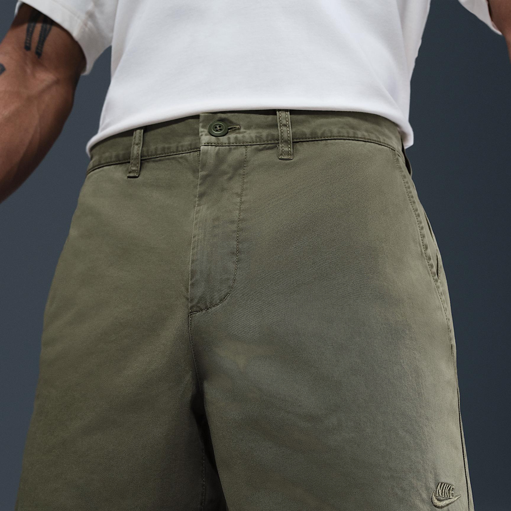 Nike Mens Club Washed Chino Shorts | HJ2658-222 Product Image