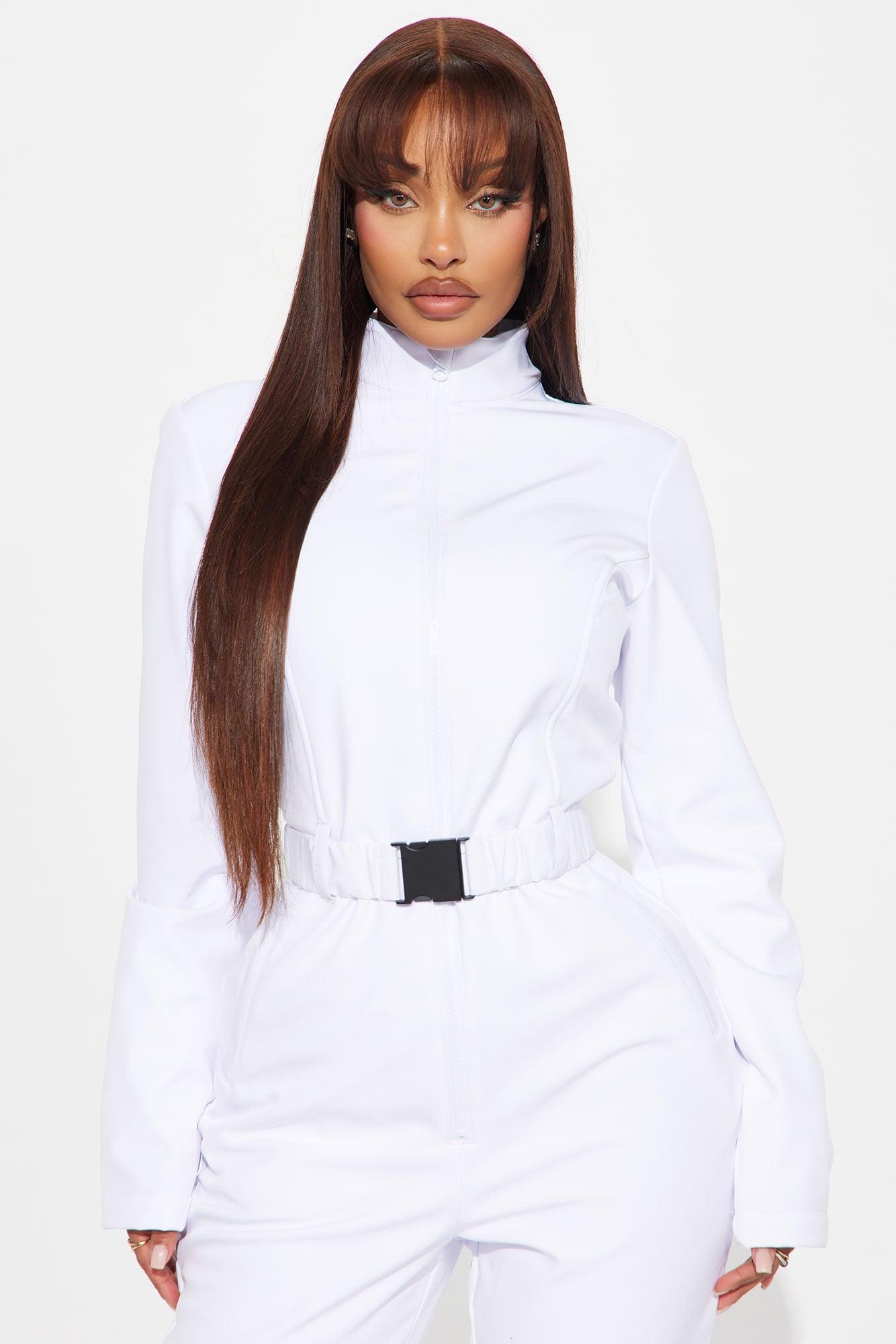 Cross Country Ski Jumpsuit - White Product Image