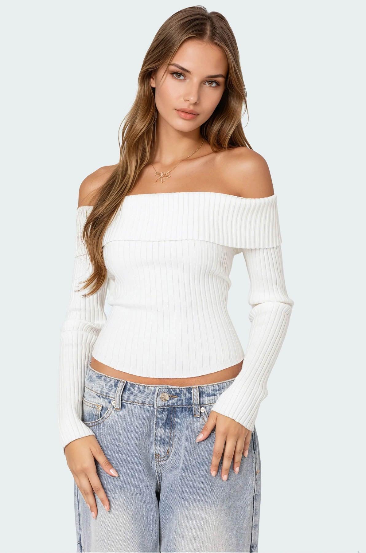 Lauren Knit Fold Over Top Product Image