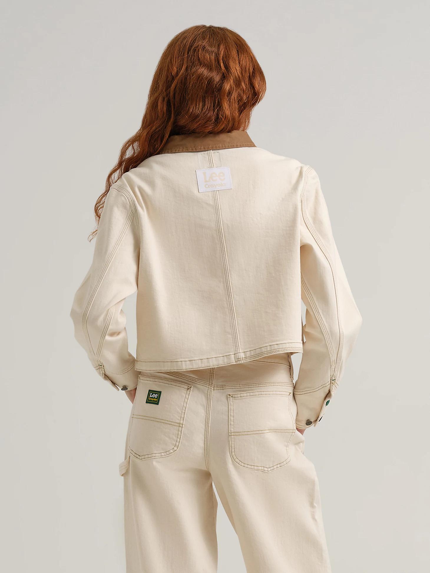 Women's Lee® x Crayola® Ecru Crop Chore Jacket | Women's Jackets & Outerwear | Lee® Product Image
