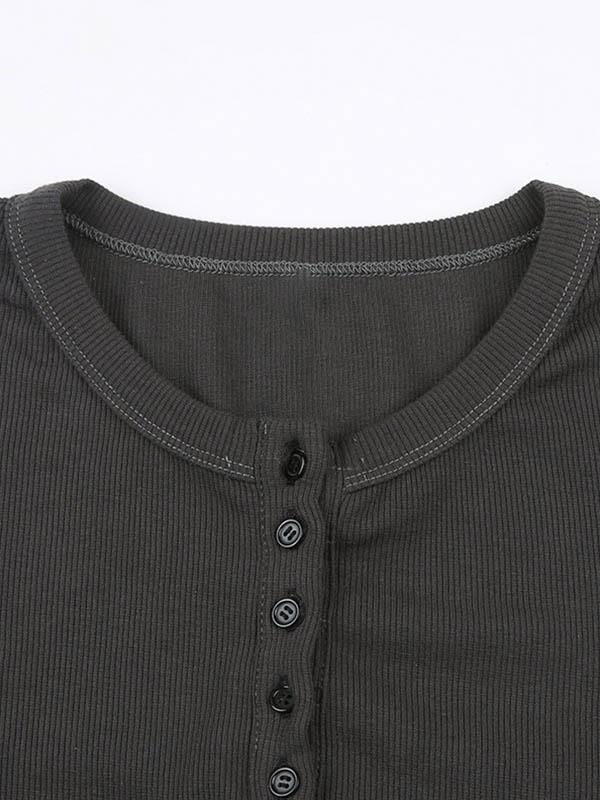 Skeleton Print Slim Long Sleeve Knit Product Image