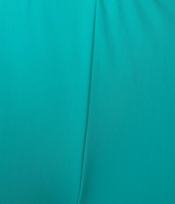 IC Collection Slim Stretch Knit Cropped Pants Product Image