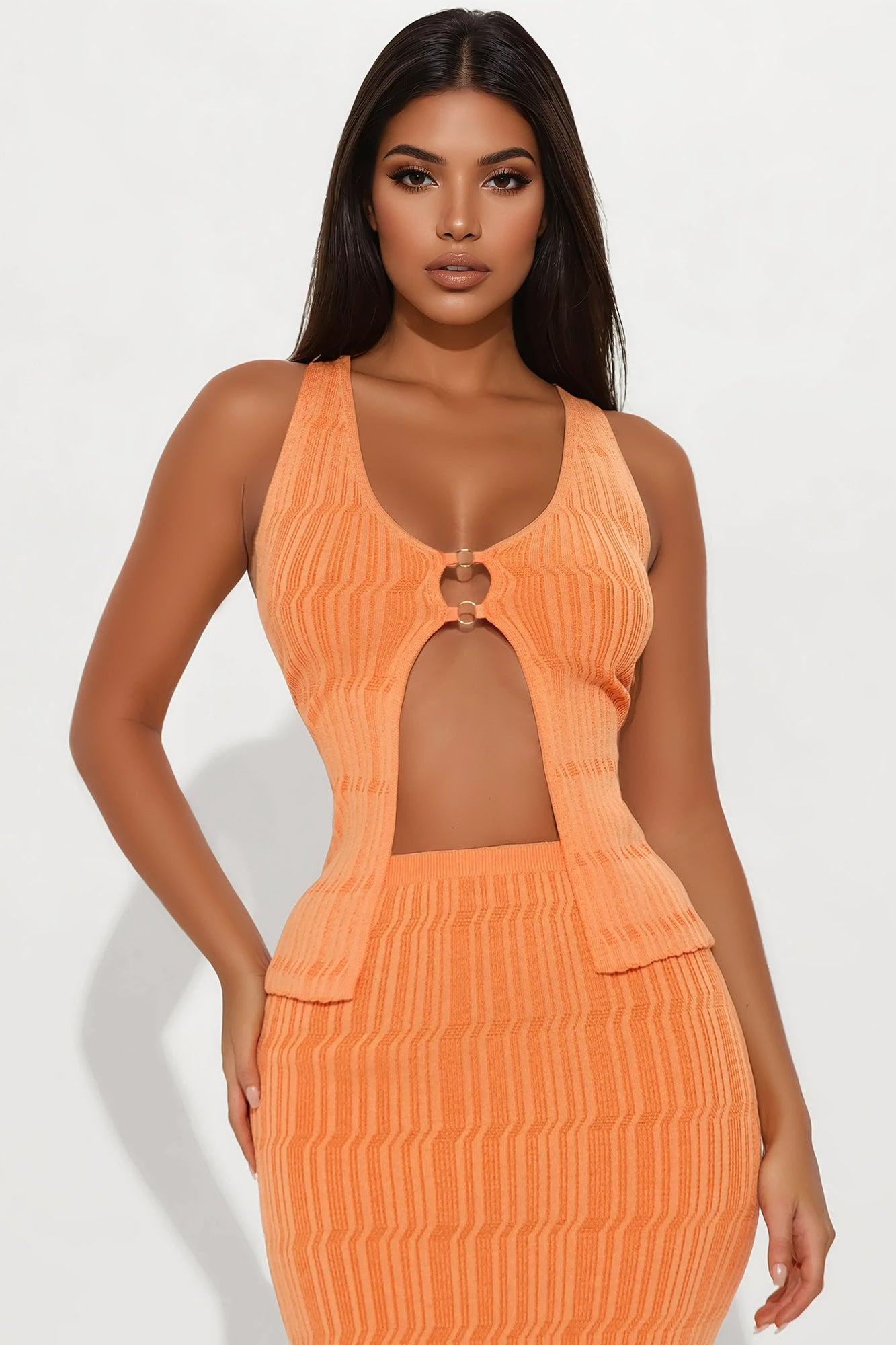 Savannah Maxi Skirt Set - Orange Product Image