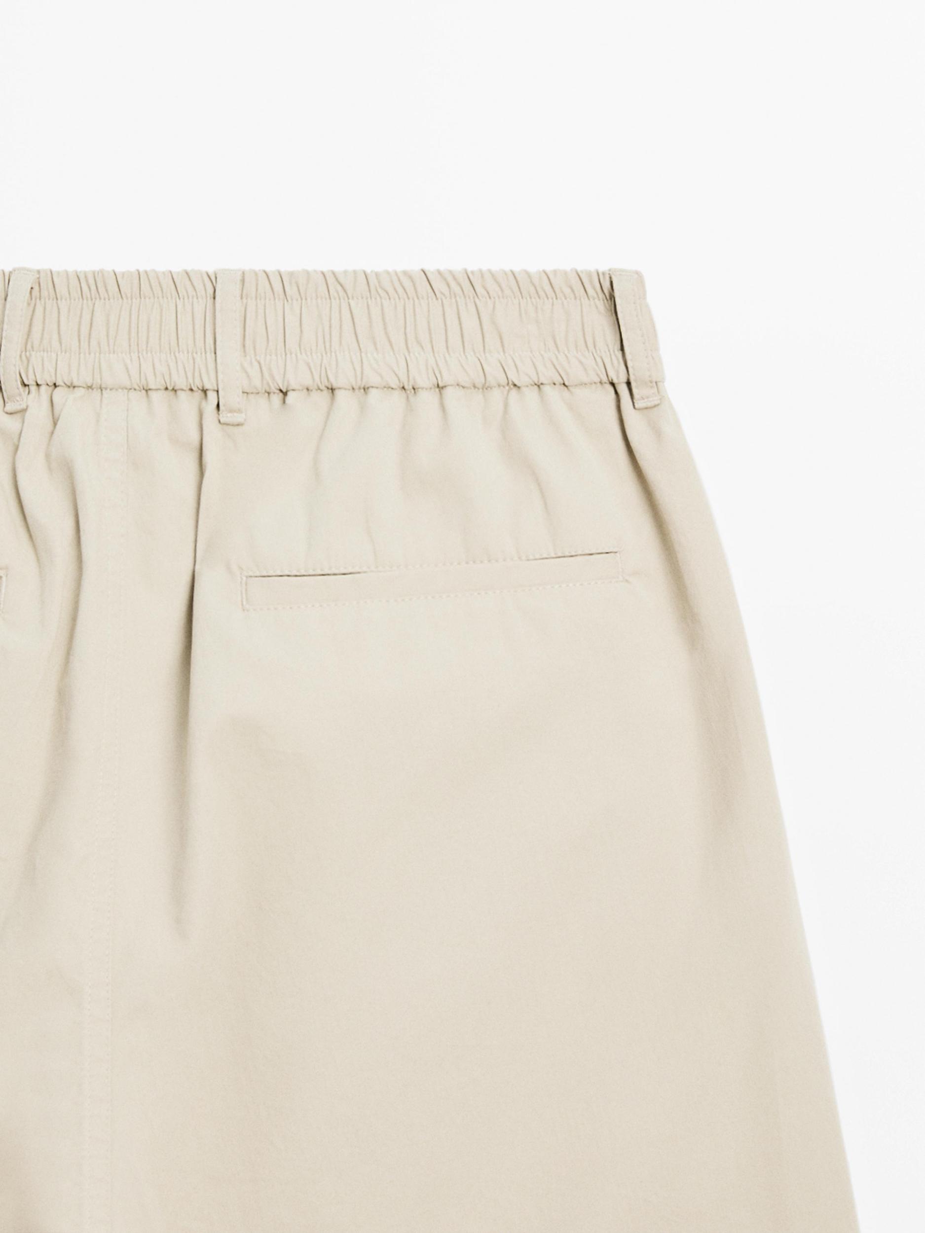 Cotton poplin carpenter Bermuda shorts Product Image