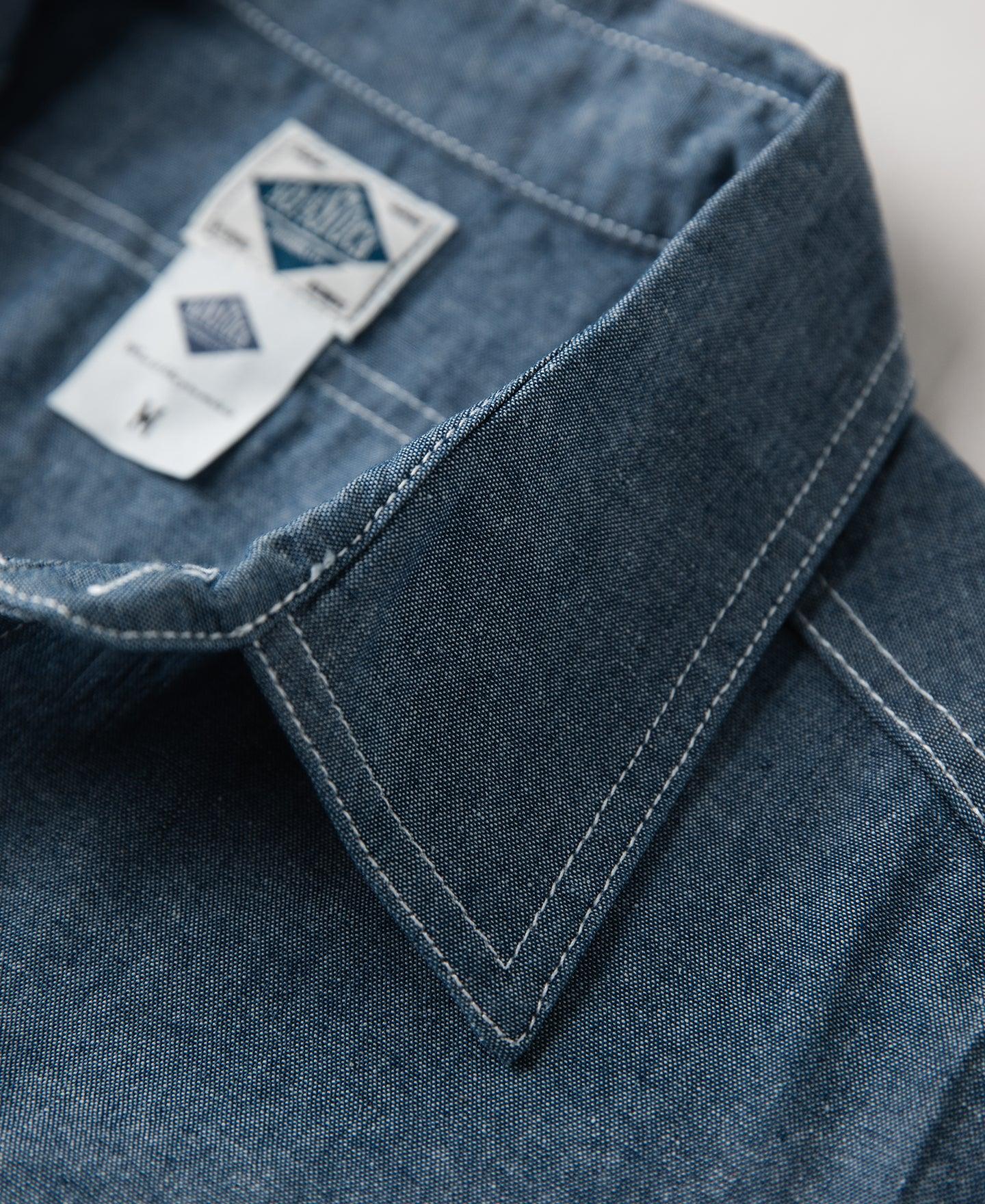 Chambray Short Sleeve Work Shirt Product Image