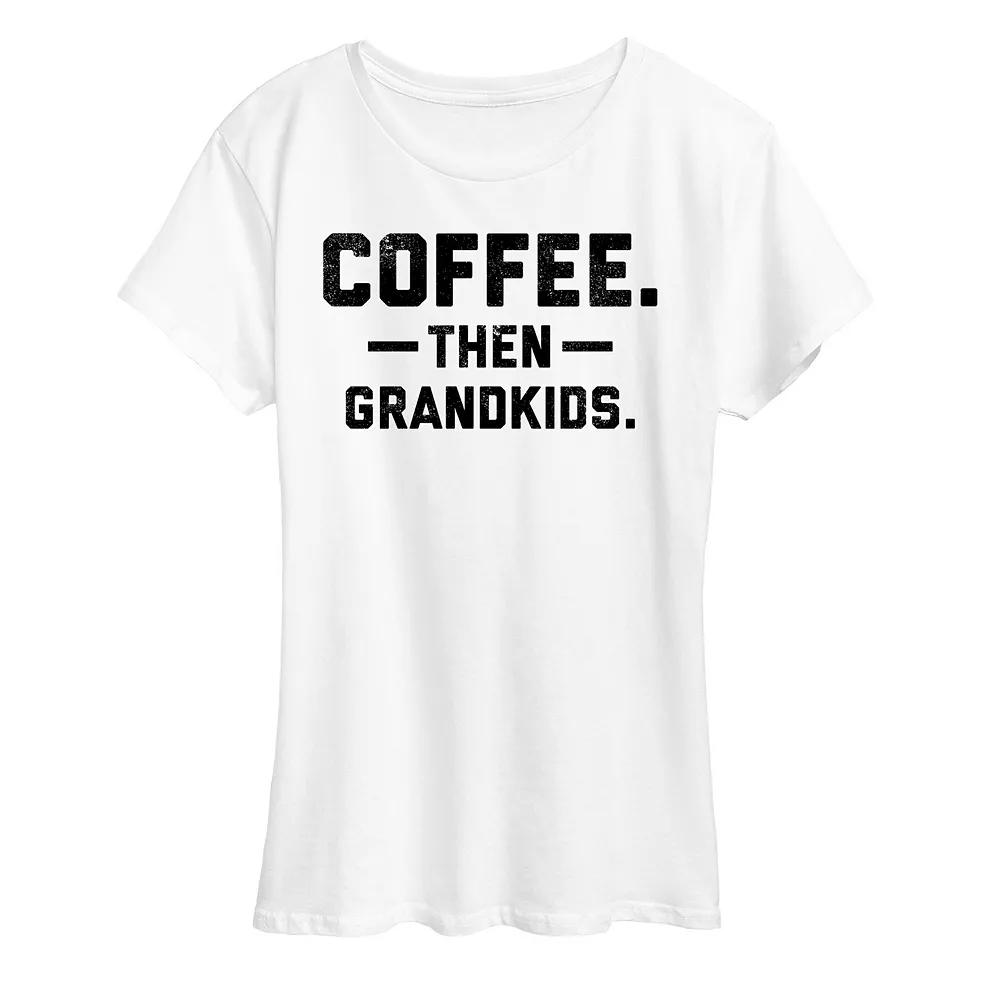 Women's Coffee Then Grandkids Graphic Tee,  Product Image