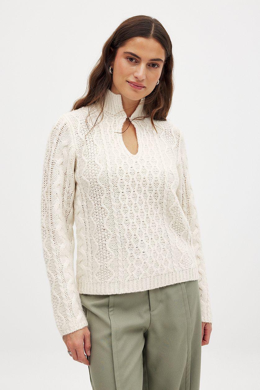Cable Knit Chunky Sweater Product Image