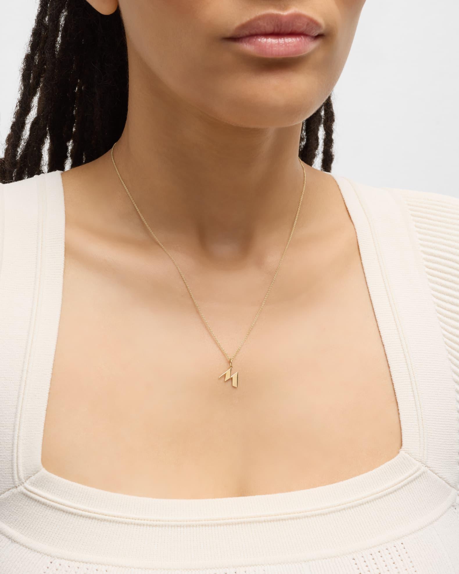 14k Diamond Pave Initial Necklace Product Image