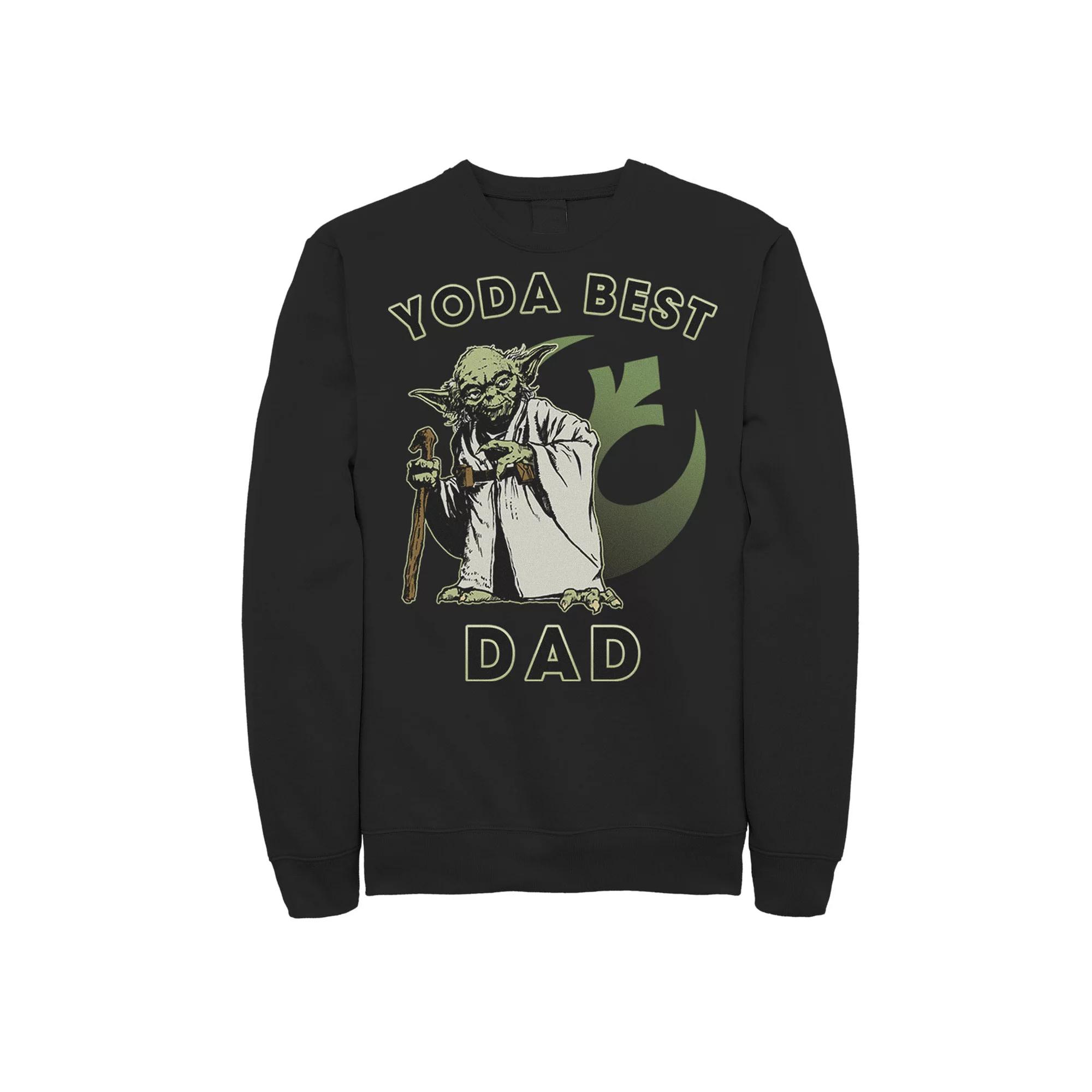 Men's Star Wars Yoda Best Grandpa Rebel Logo Sweatshirt,  Product Image