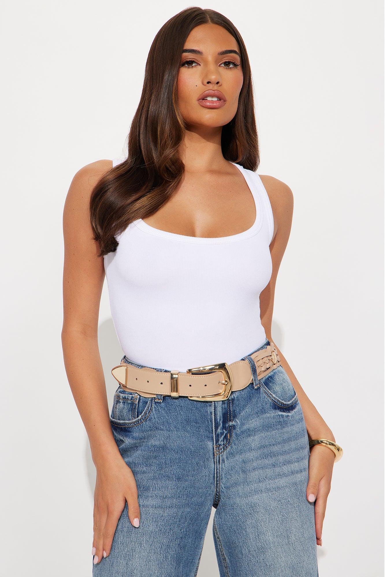 Western Braided Belt - Nude Female Product Image