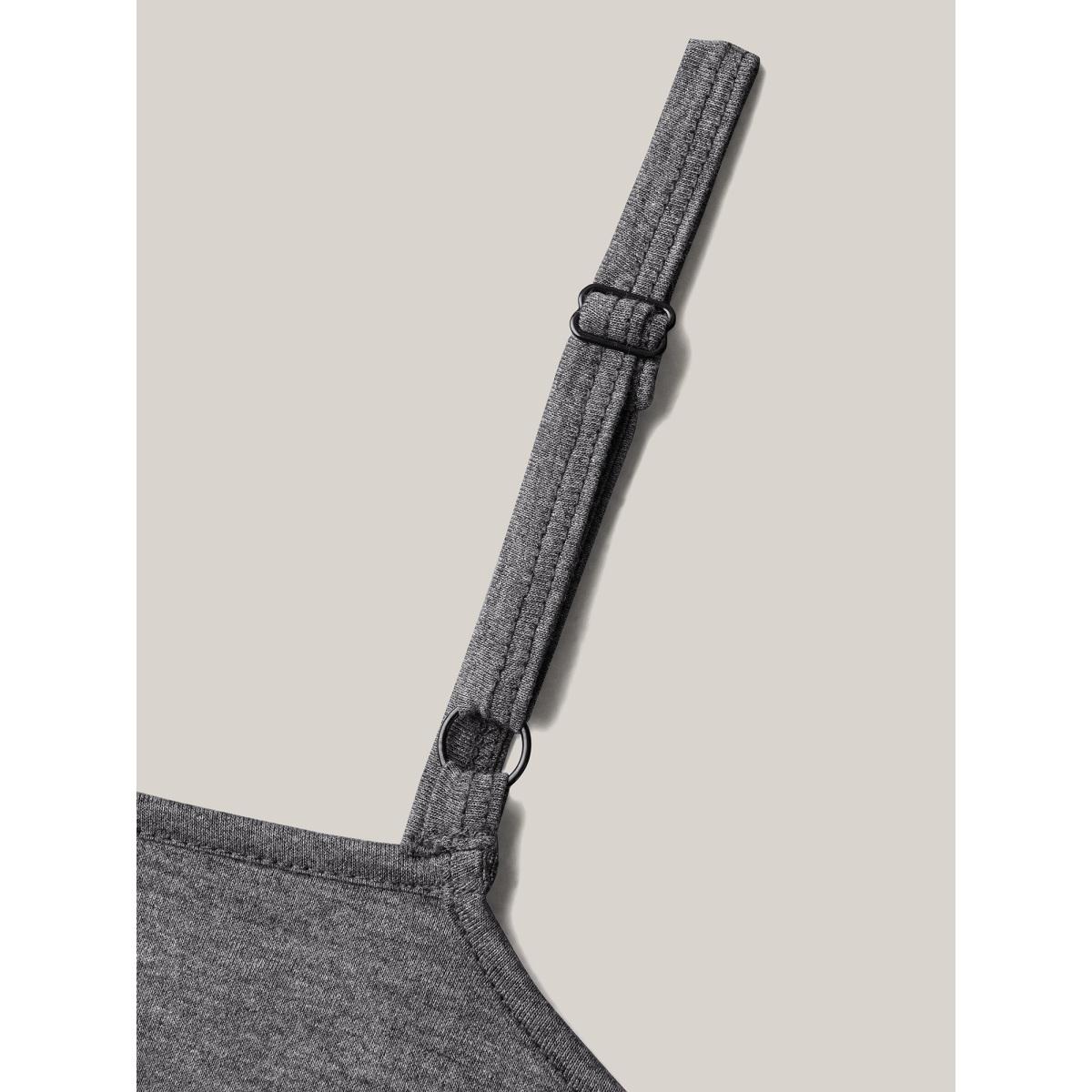 Plus Size Seamed Button Detail Pendulum Vest Women DimGray Casual Tucked seam Non Everyday Tank Tops Camis BloomChic 22-24/3X Product Image