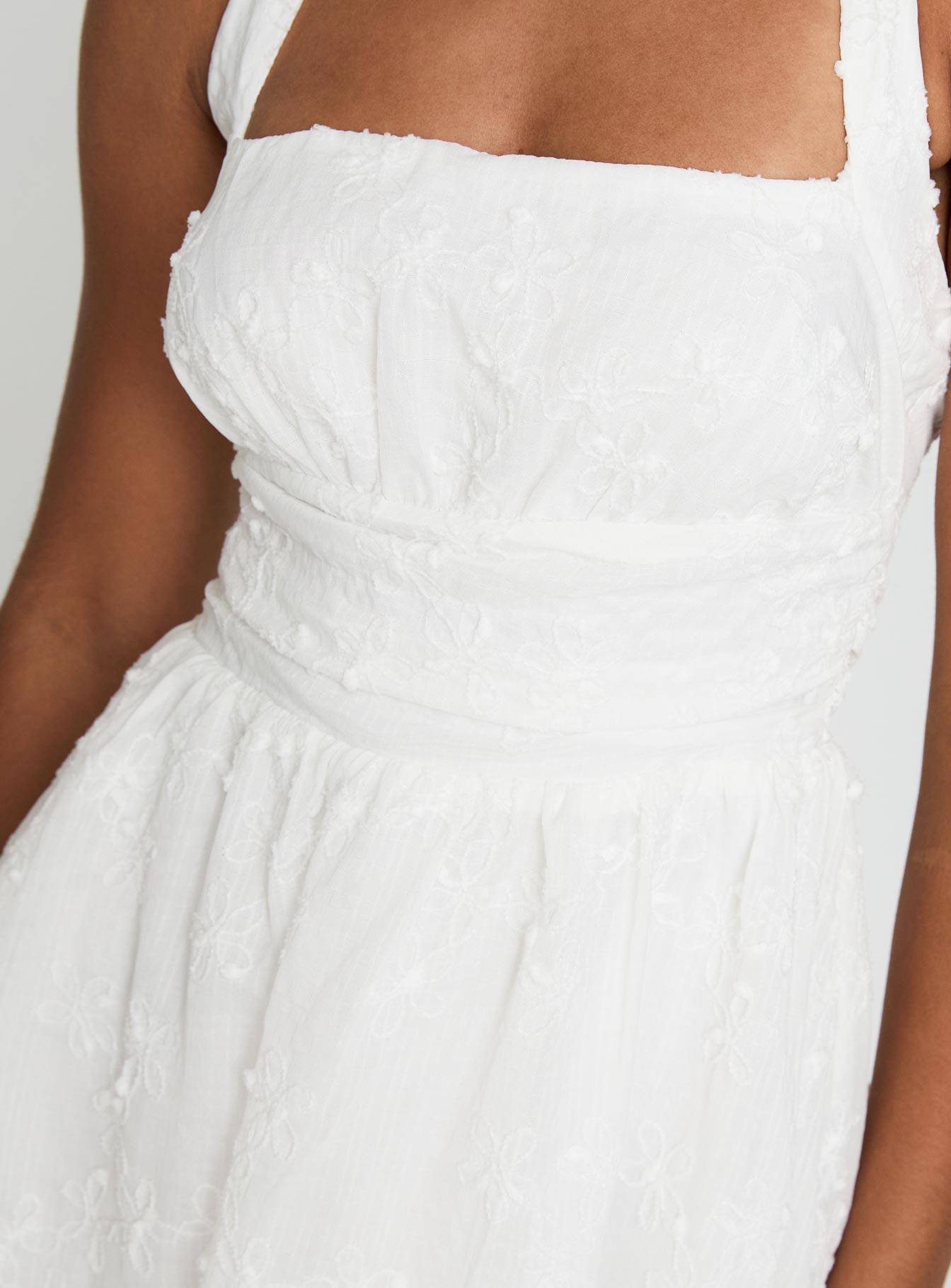 Scarlytte Halter Mini Dress White Product Image