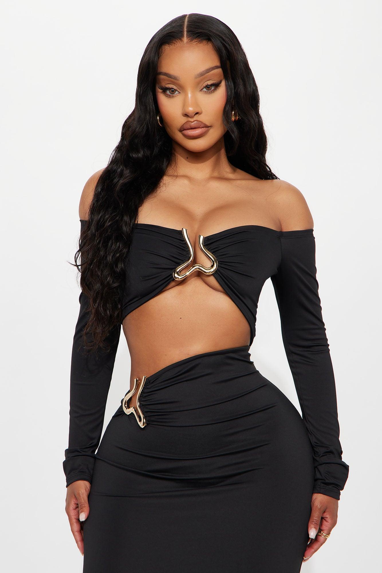 Chloe Cut Out Maxi Dress - Black Female Product Image