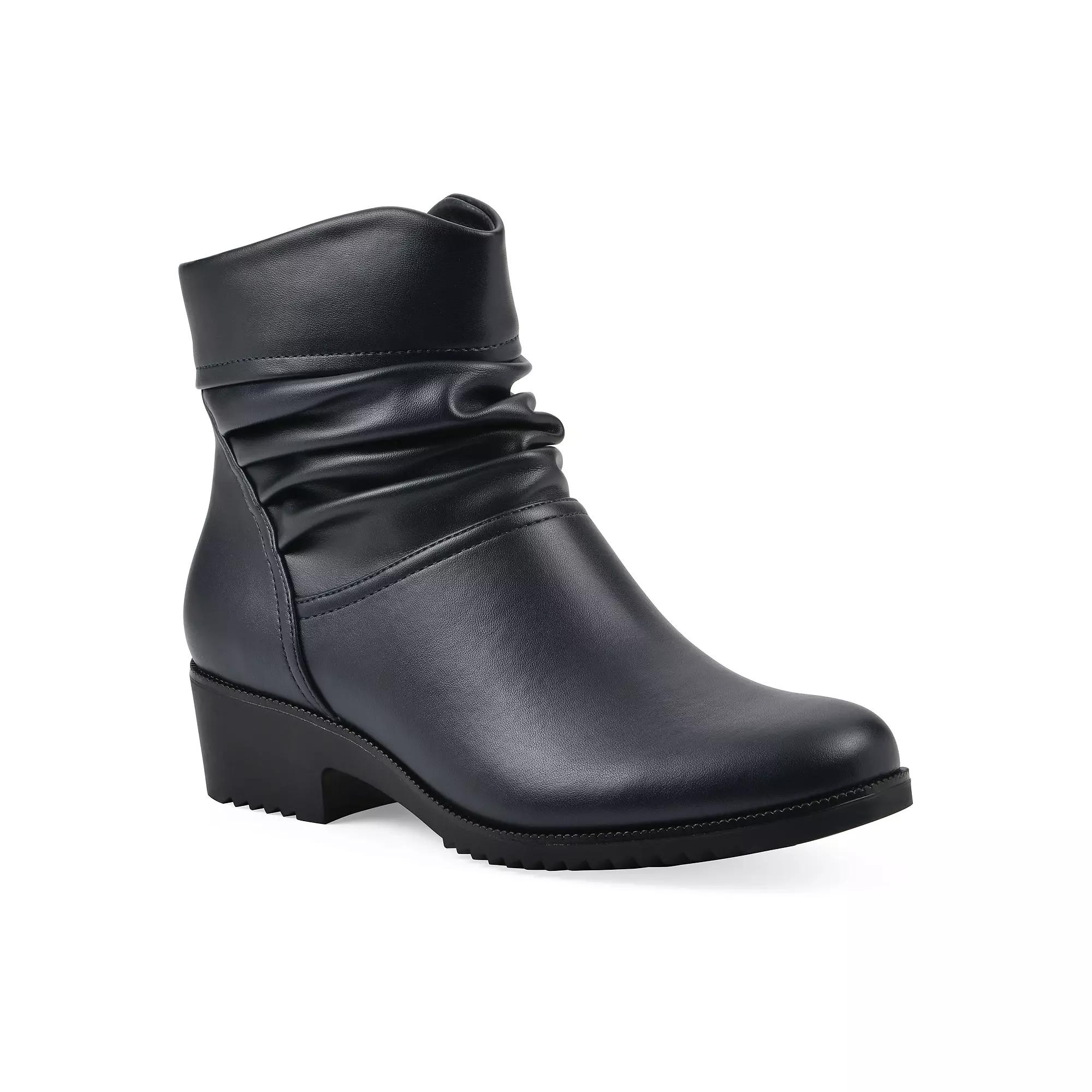 Cliffs by White Mountain Durbon Women's Ankle Boots, Size: 7.5 Wide, Blue Smo Product Image